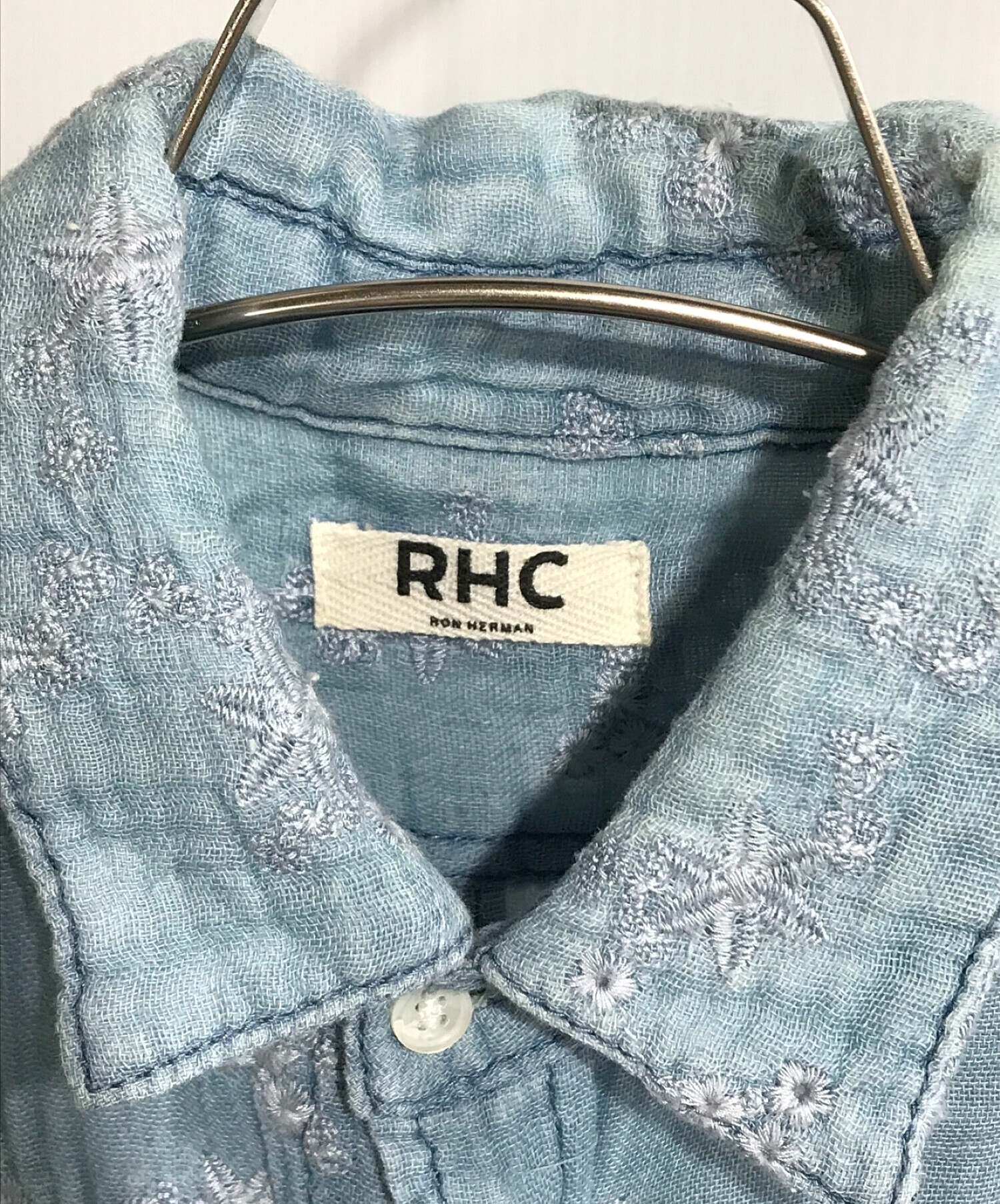 RHC Ron Herman (アールエイチシー ロンハーマン) ガーゼコットンシャツワンピース インディゴ サイズ:XS