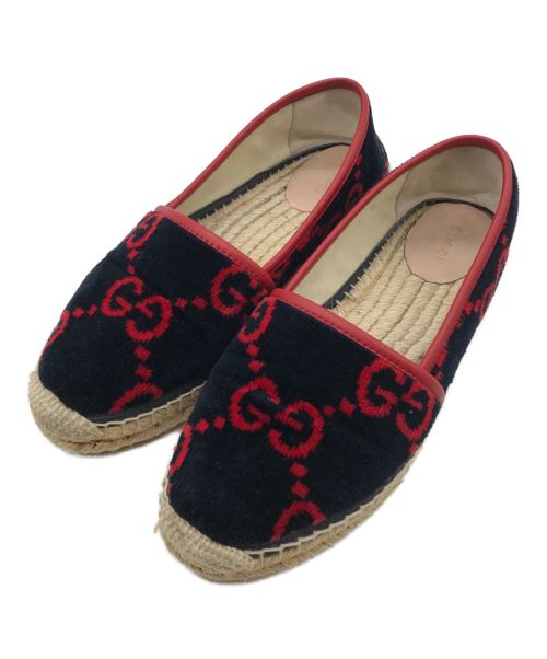 中古・古着通販】GUCCI (グッチ) エスパドリーユ ネイビー サイズ:38 1