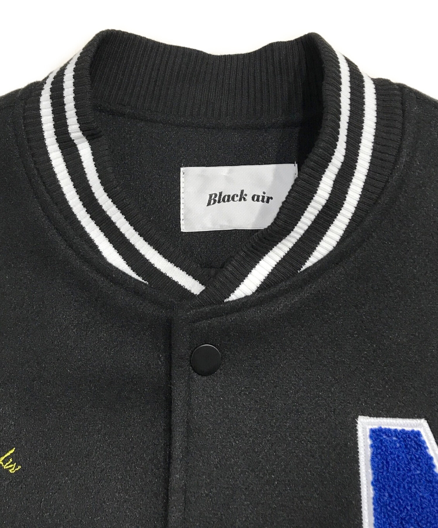 Black air (ブラック エアー) 袖切替ドクロスタジャン ブラック サイズ:XL