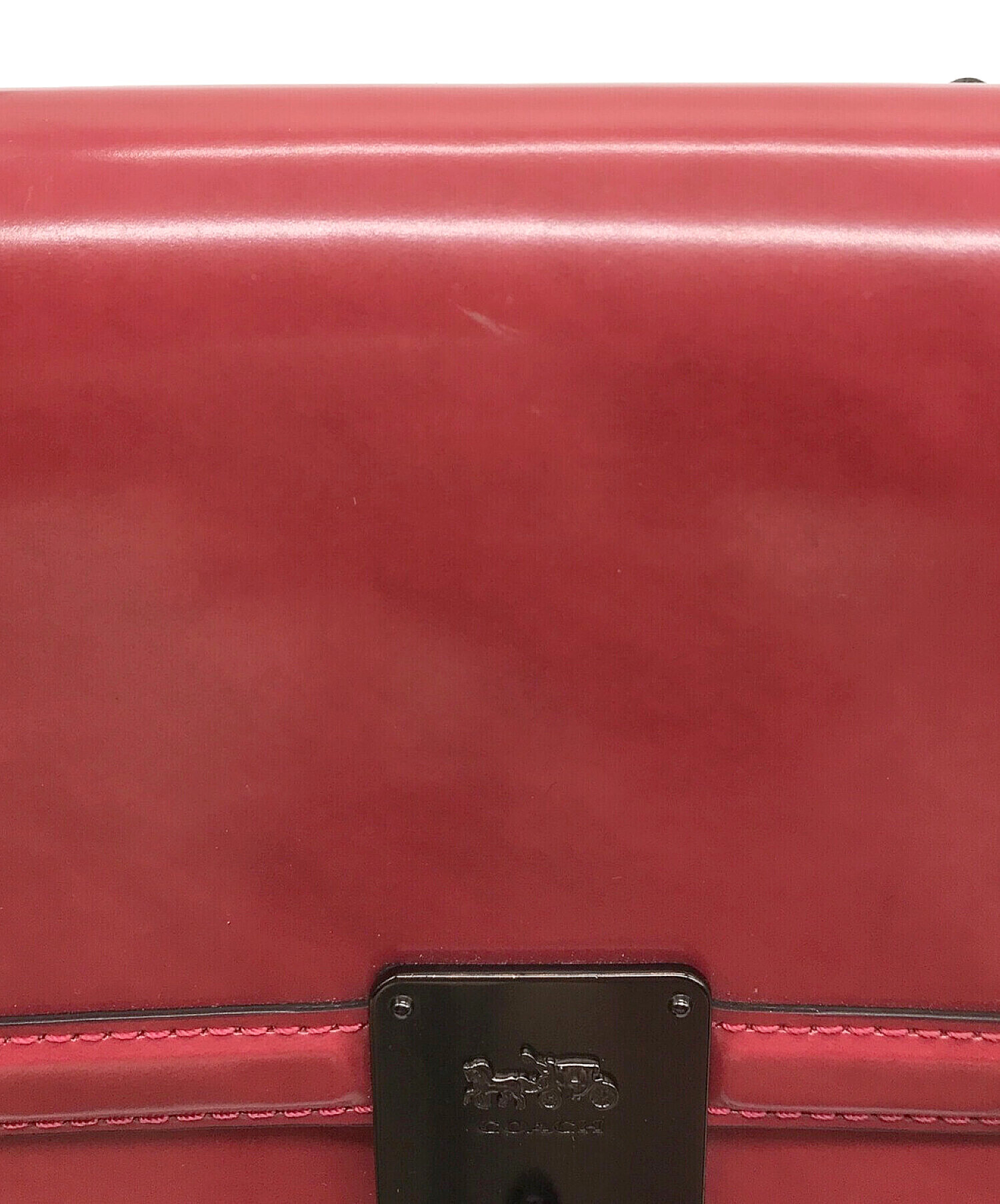 中古・古着通販】COACH (コーチ) ハットンショルダーバッグ レッド