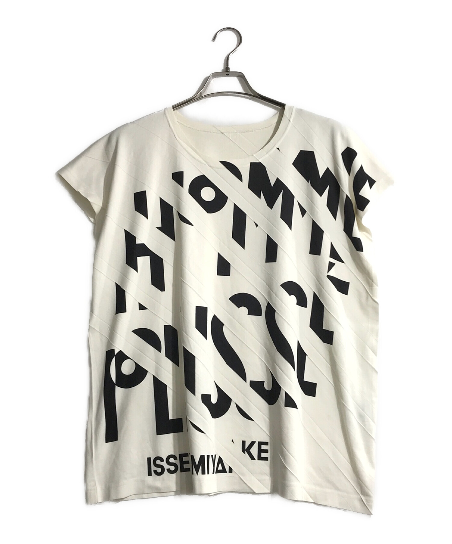 HOMME PLISSE ISSEY MIYAKE (オムプリッセ イッセイミヤケ) ロゴカットソー ホワイト サイズ:不明