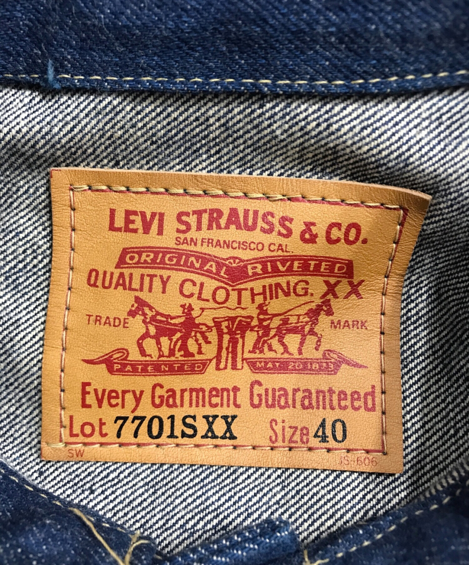 LEVI'S (リーバイス) 復刻1stデニムジャケット インディゴ サイズ:40 未使用品