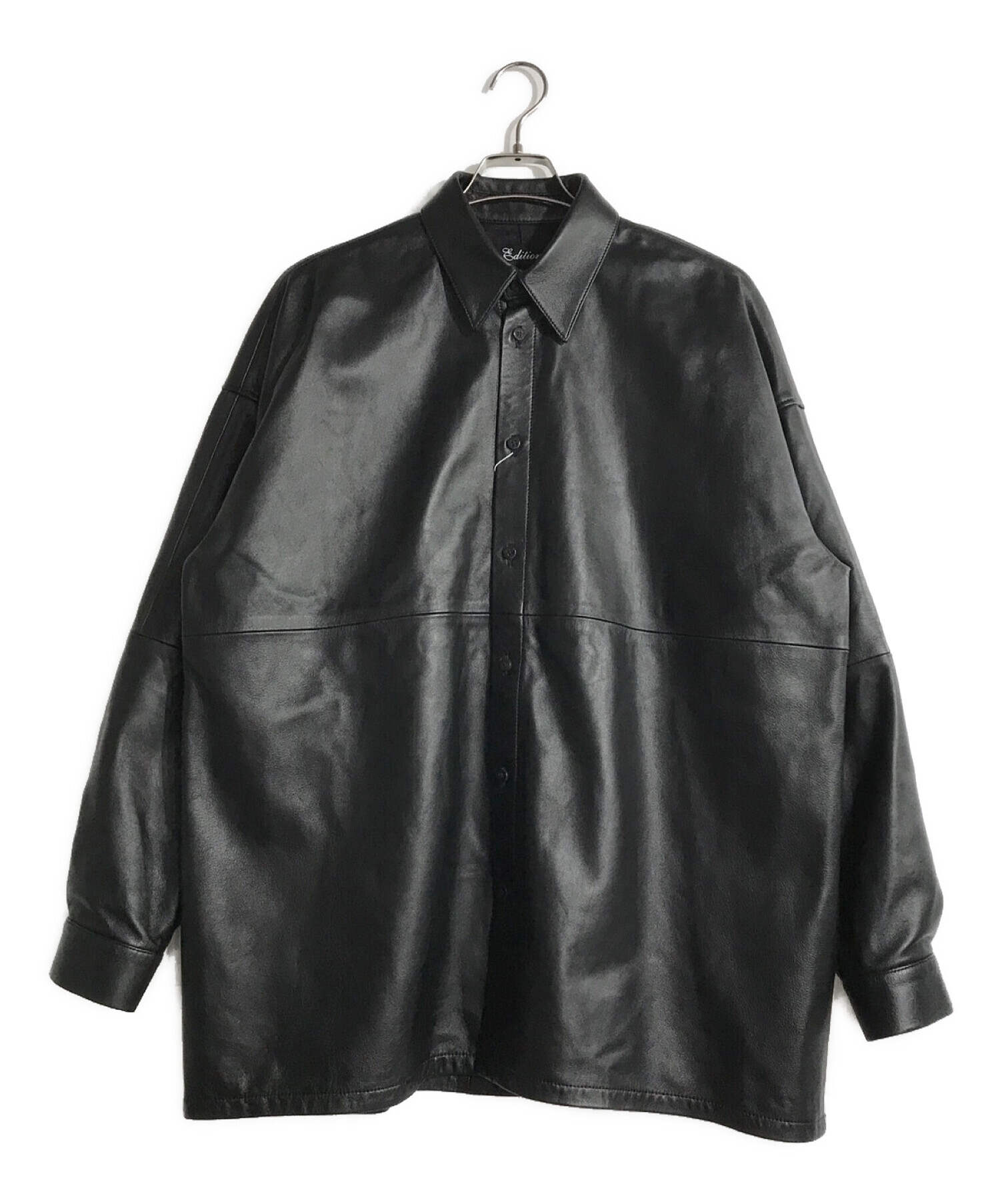 edition (エディション) ラムレザー シャツジャケット ブラック サイズ:F 未使用品