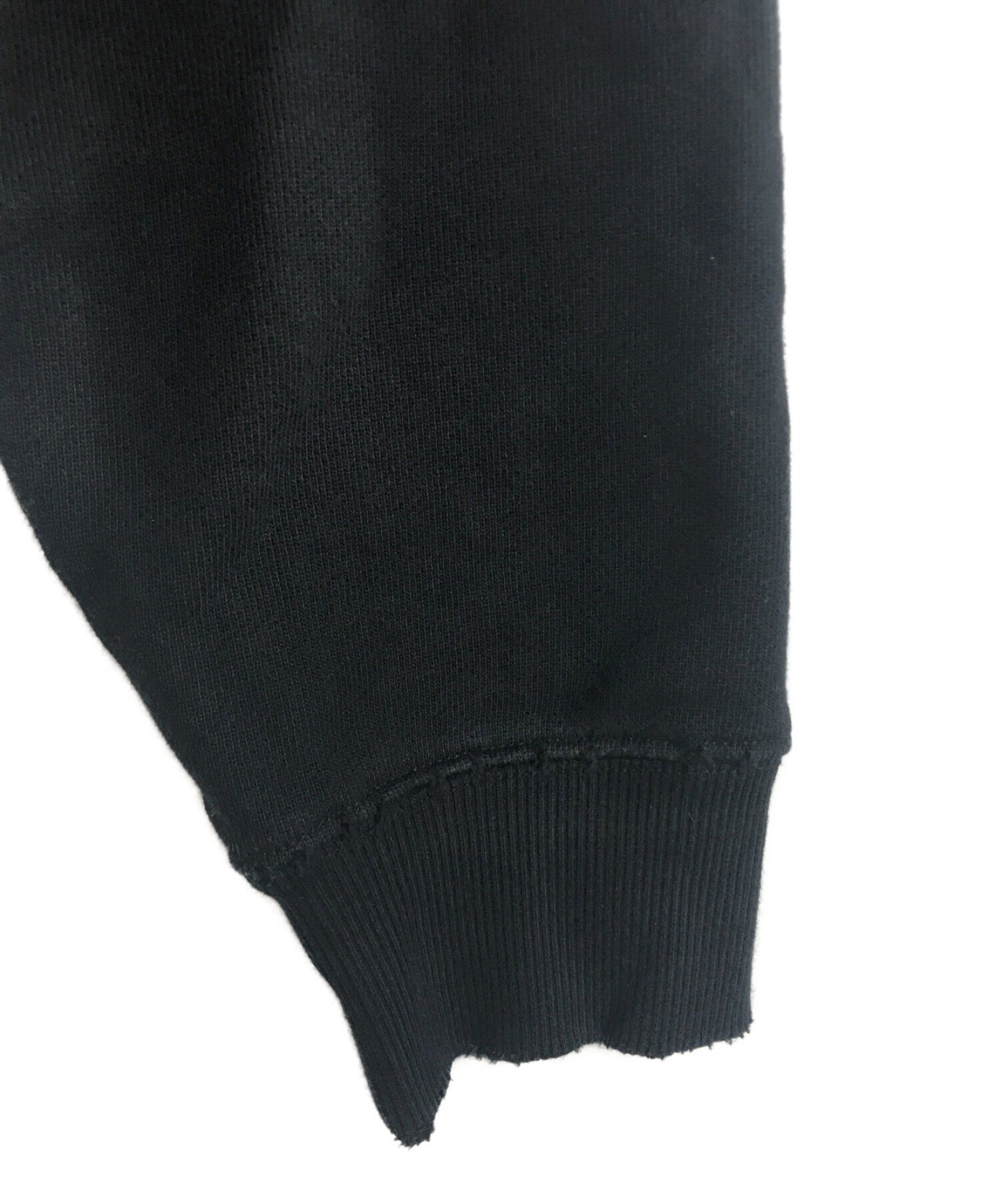 032c (ゼロスリーツーシー) オーバーサイズアンセムスウェットシャツ ブラック サイズ:L