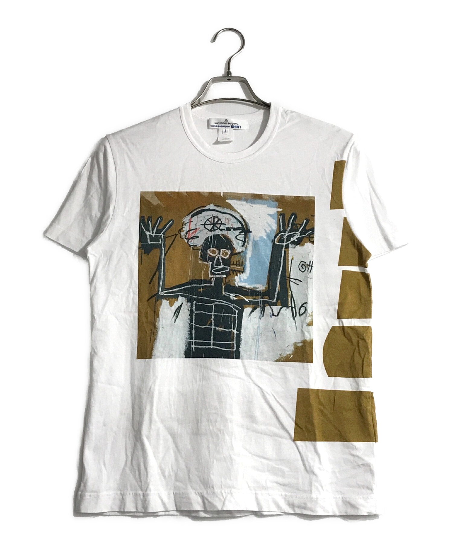 COMME des GARCONS SHIRT (コムデギャルソンシャツ) BASQUIAT (バスキア) プリントTシャツ ホワイト サイズ:S