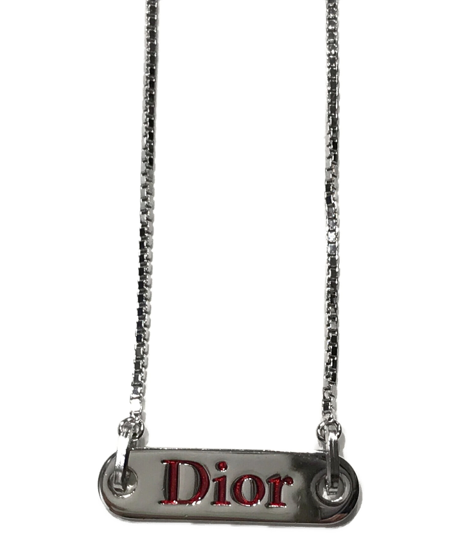 Christian Dior ネックレス　シルバー　DIORロゴshop_ami