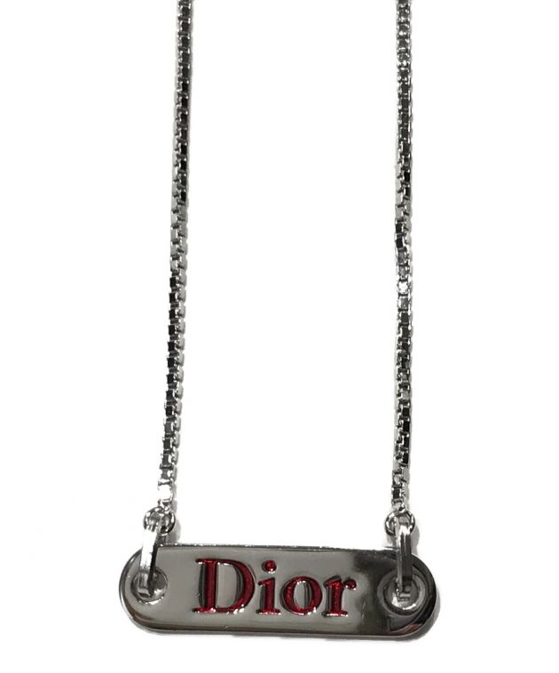 中古・古着通販】Christian Dior (クリスチャン ディオール) ロゴプレートネックレス シルバー｜ブランド・古着通販  トレファク公式【TREFAC FASHION】スマホサイト