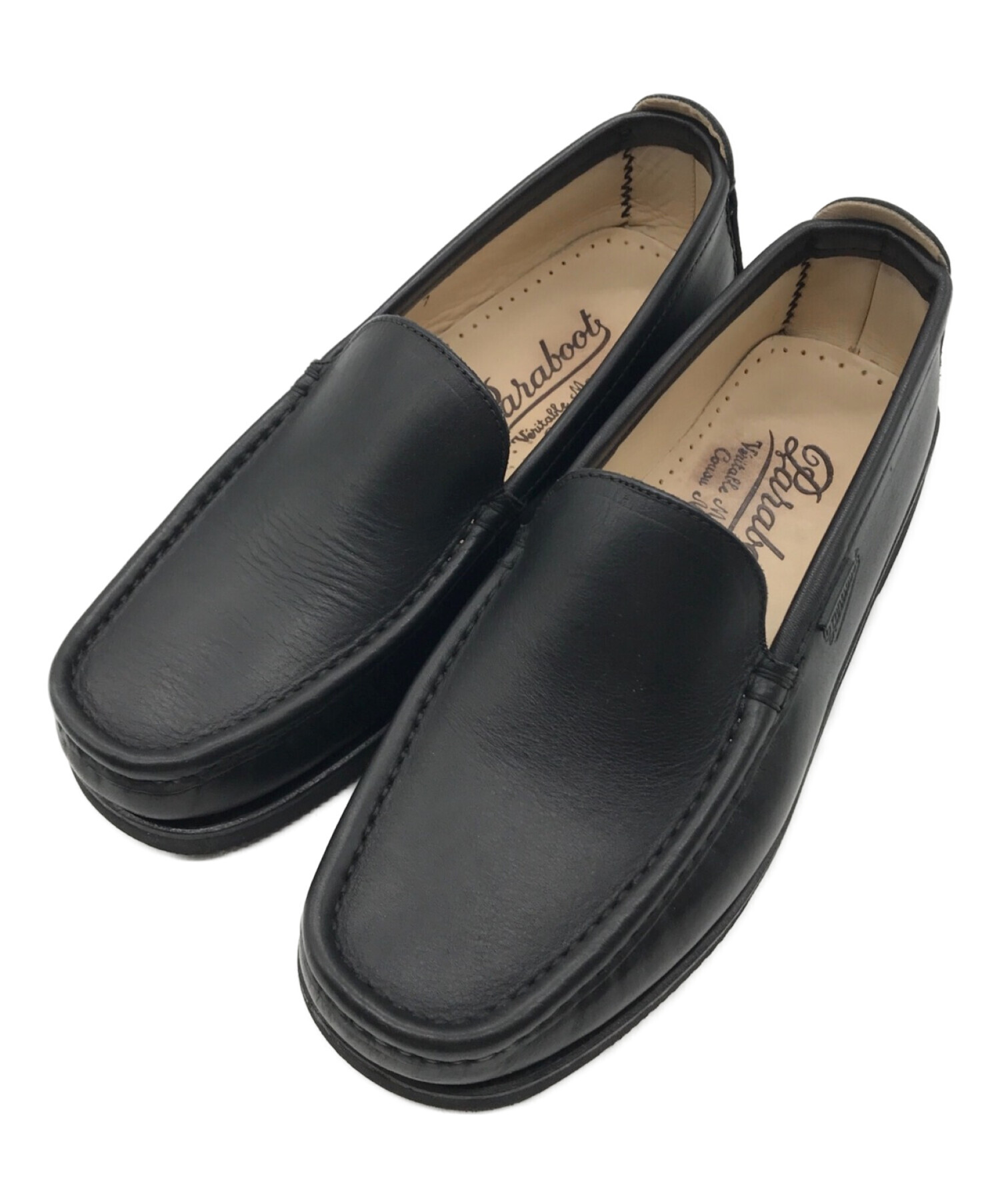 中古・古着通販】PARABOOT (パラブーツ) レザーローファー ブラック