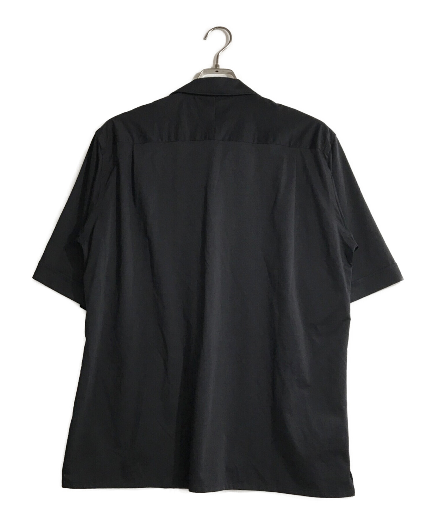 低価特価rovtski オープンカラーシャツ 黒 新品未使用タグ付き シャツ