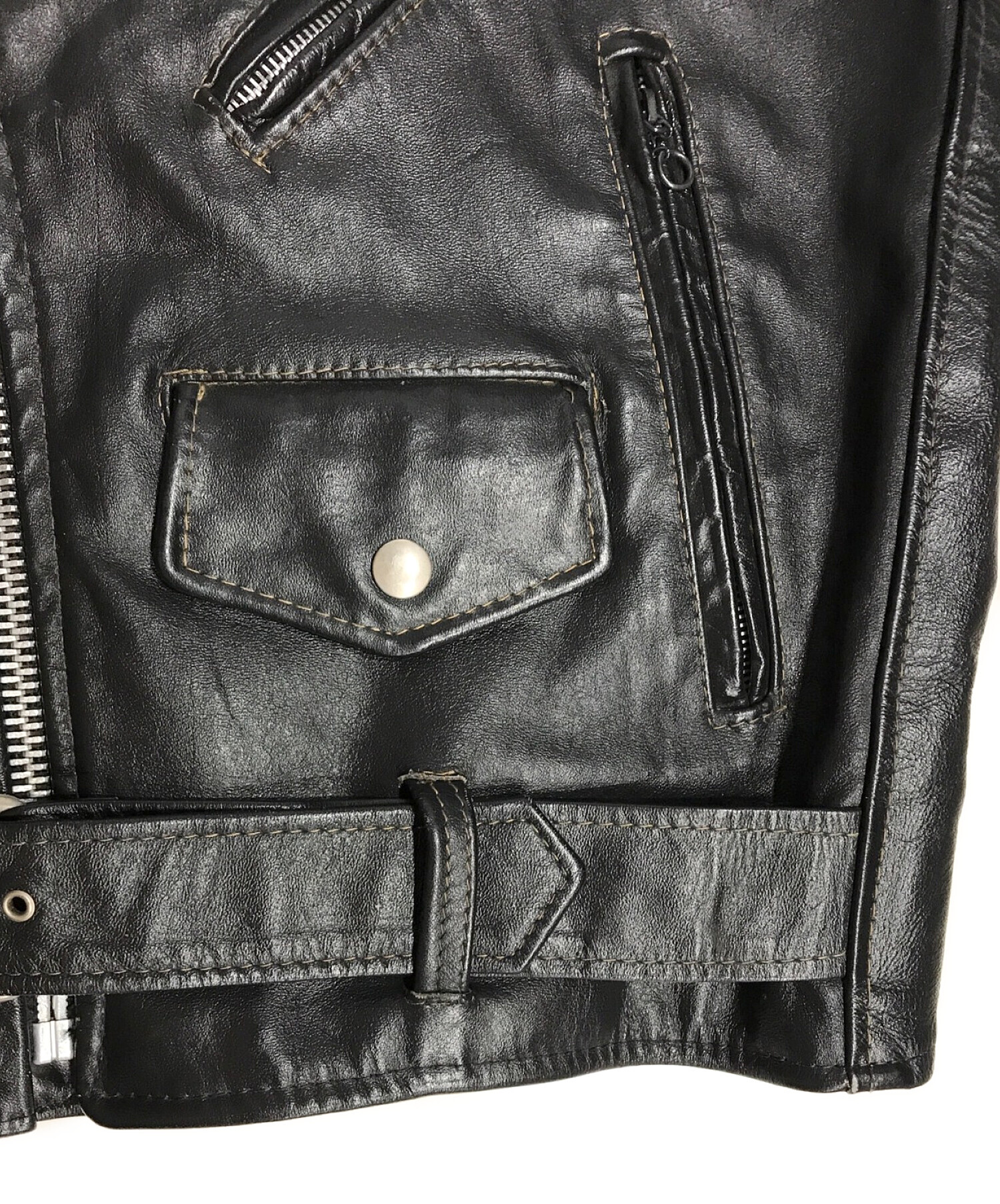 中古・古着通販】leather jaket (レザージャケット) ダブルライダース