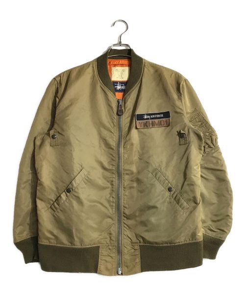 中古・古着通販】stussy (ステューシー) MA-1ジャケット カーキ サイズ