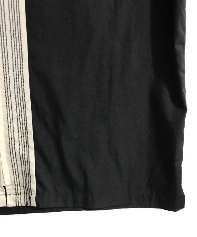 SUPREME (シュプリーム) ボーリングジップS/Sシャツ ブラック×ホワイト サイズ:M