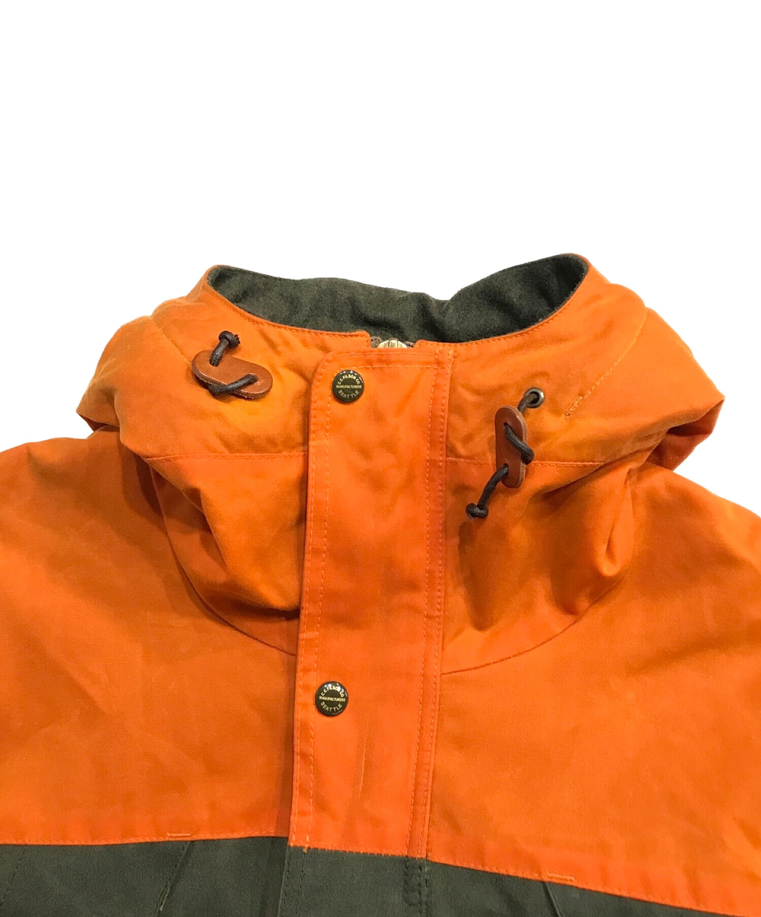 Filson Oiled Hoodie Wading Fishing Jacket OT XL フィルソン オイルド ウェーディング フーディ  ジャケット XLサイズ OTオリーブカラー ビンテージ オリジナルモデル