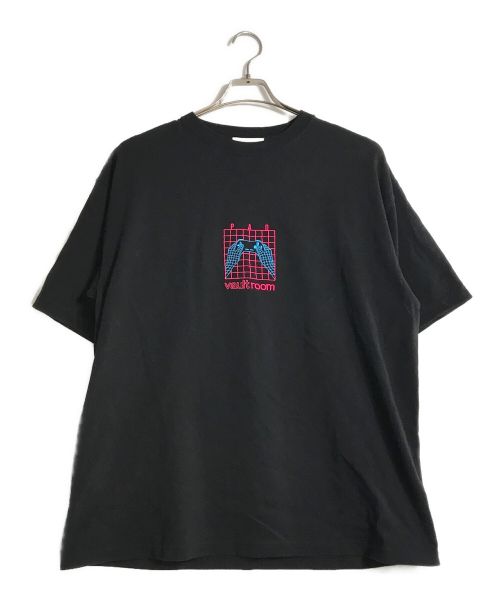 【中古・古着通販】vault room (ボルトルーム) 刺繍Tシャツ ブラック 