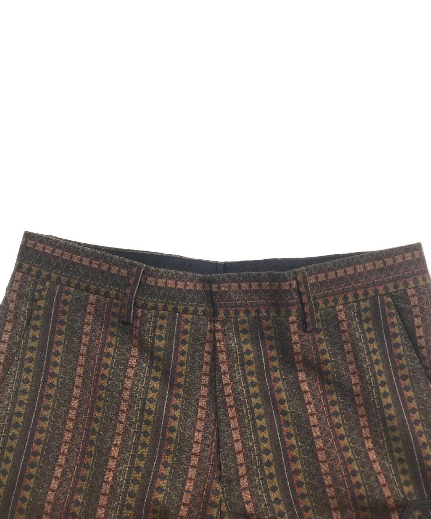 中古・古着通販】ETRO (エトロ) 総柄パンツ ブラウン サイズ:44