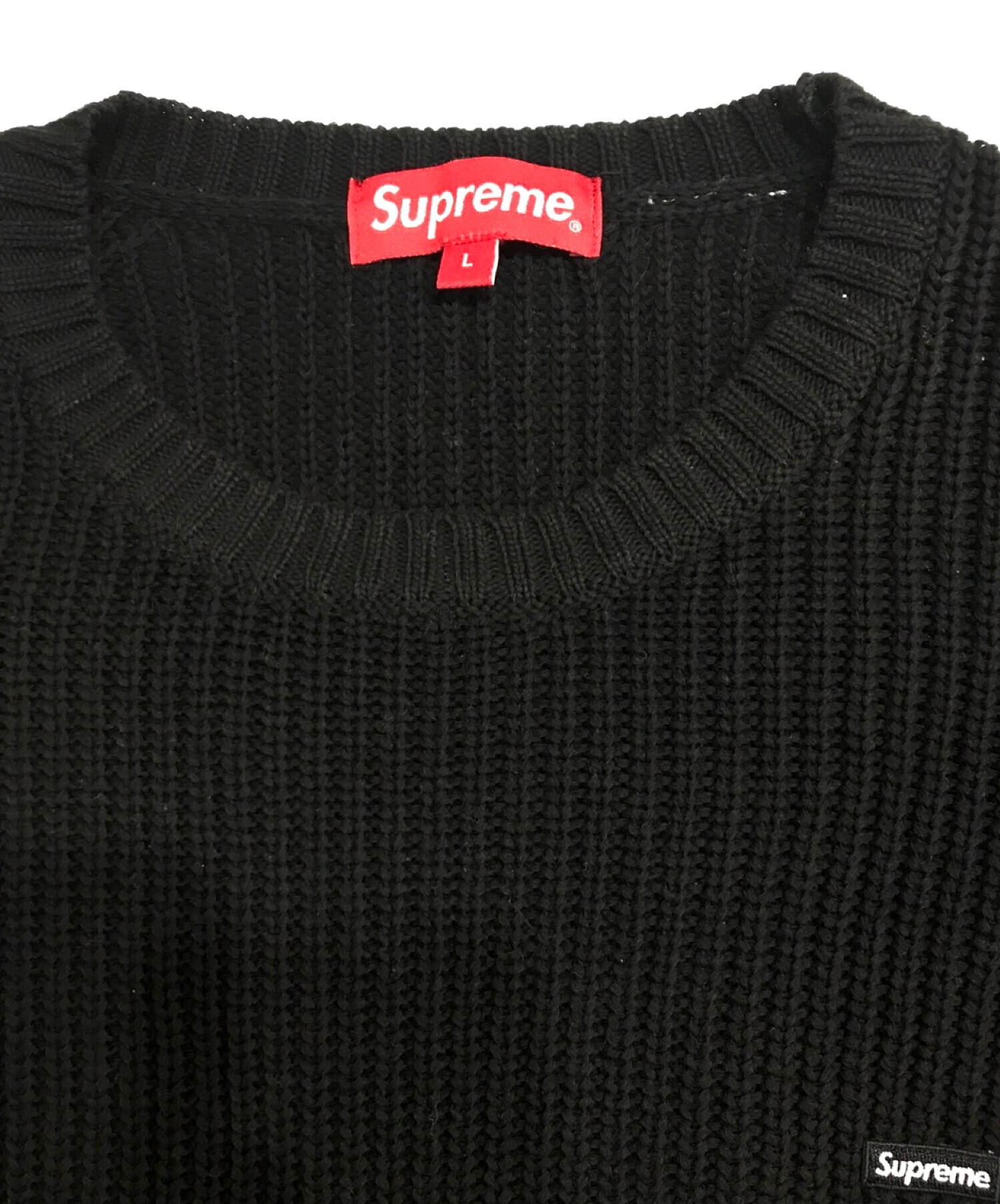 SUPREME (シュプリーム) スモールボックスロゴセーター ブラック サイズ:L