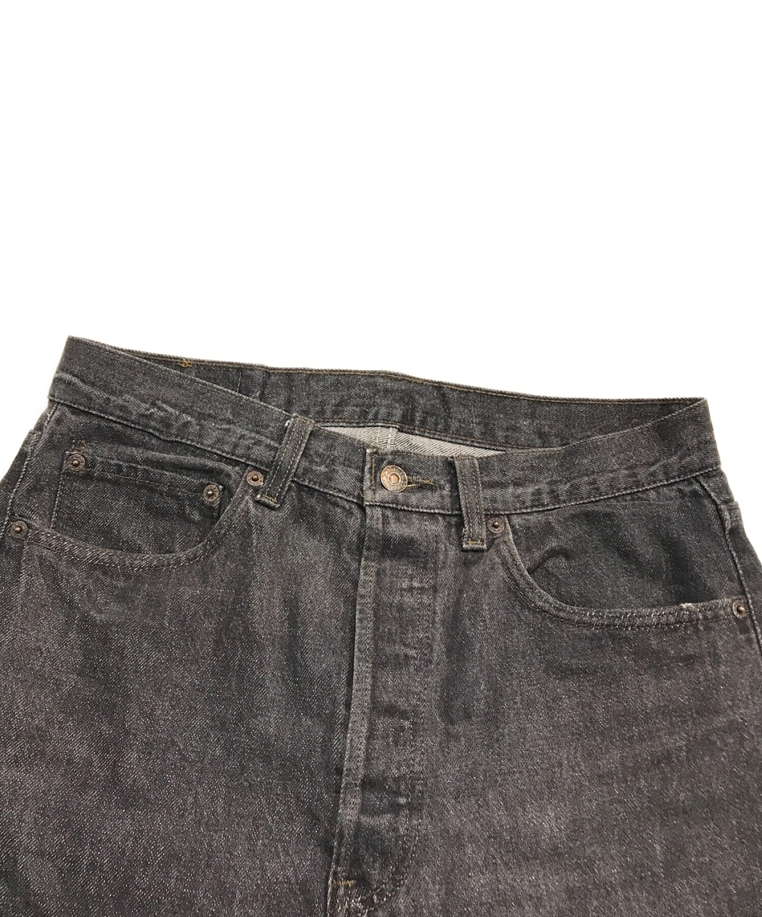 中古・古着通販】LEVI'S (リーバイス) 先染め501デニムパンツ ブラック