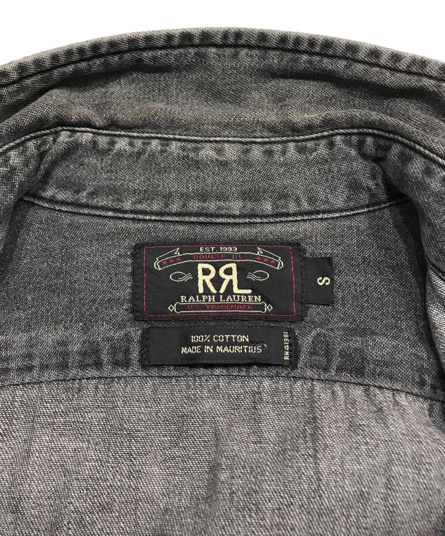 中古・古着通販】RRL (ダブルアールエル) 90sデニムシャツ ブラック