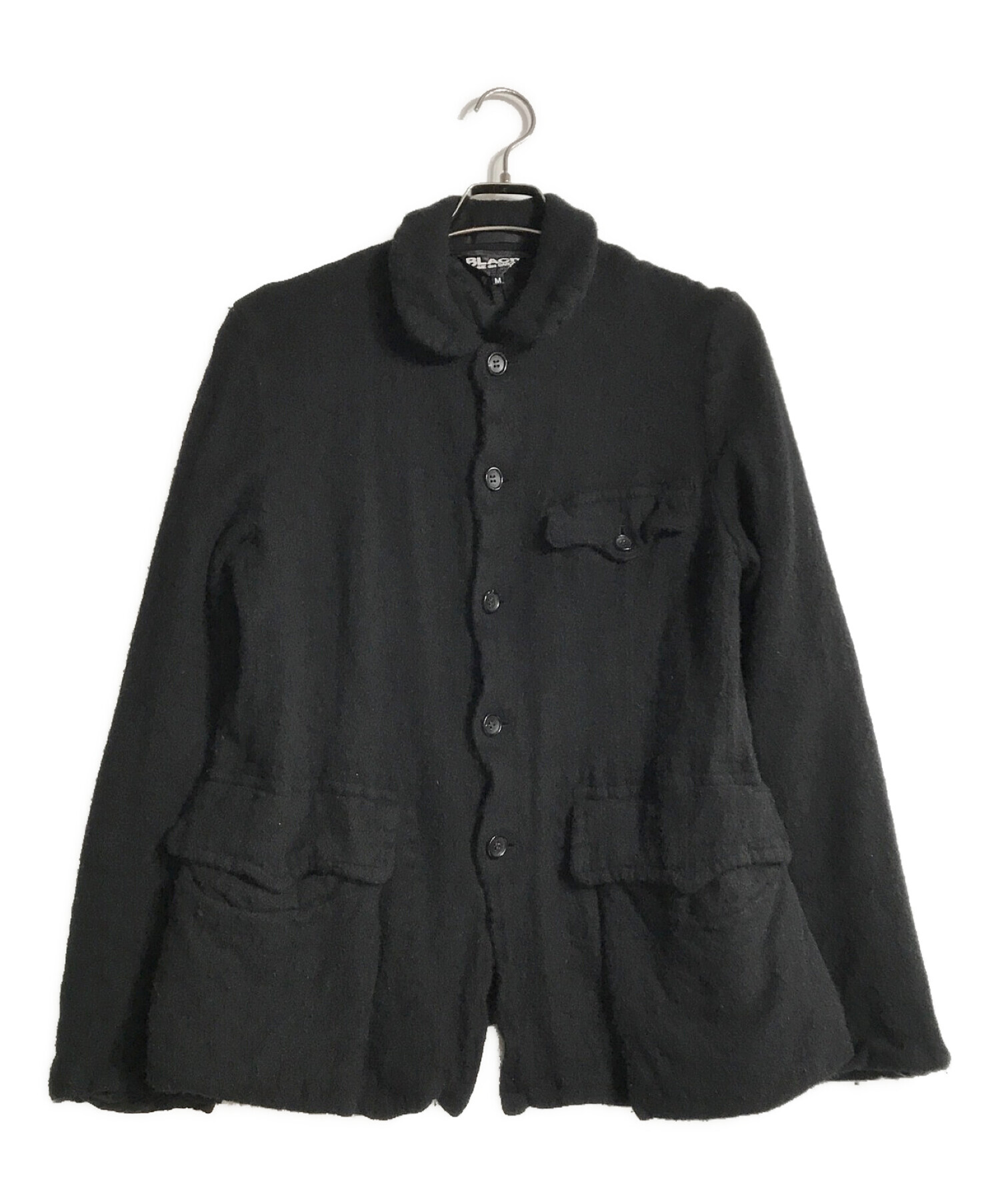 BLACK COMME des GARCONS (ブラック コムデギャルソン) 縮絨ジャケット ブラック サイズ:M