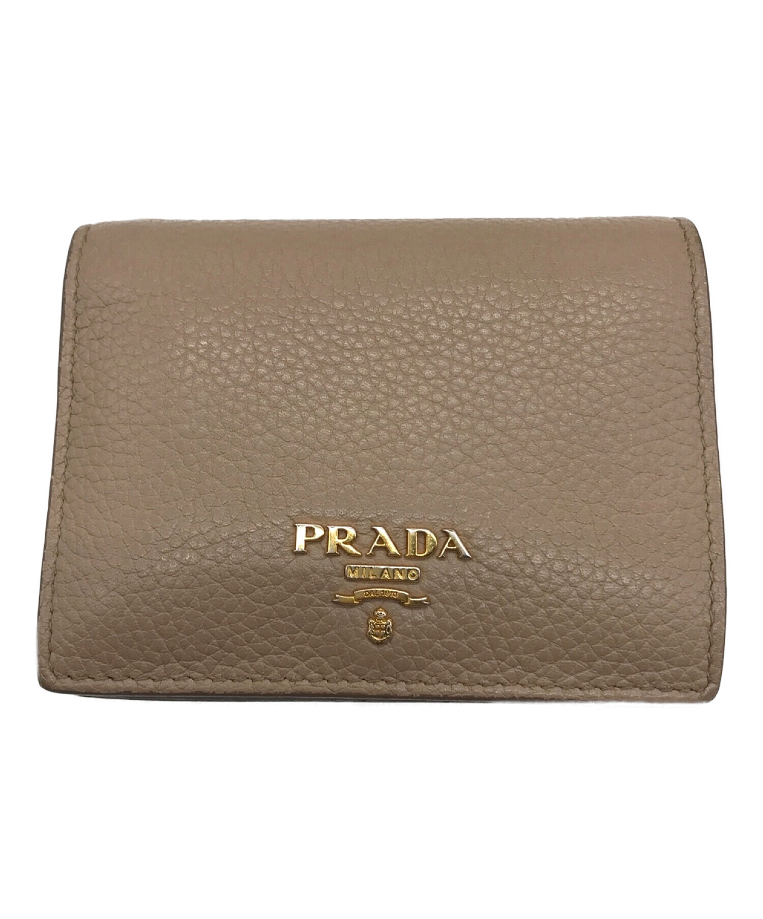 中古・古着通販】PRADA (プラダ) 2つ折り財布 ベージュ×ピンク ...