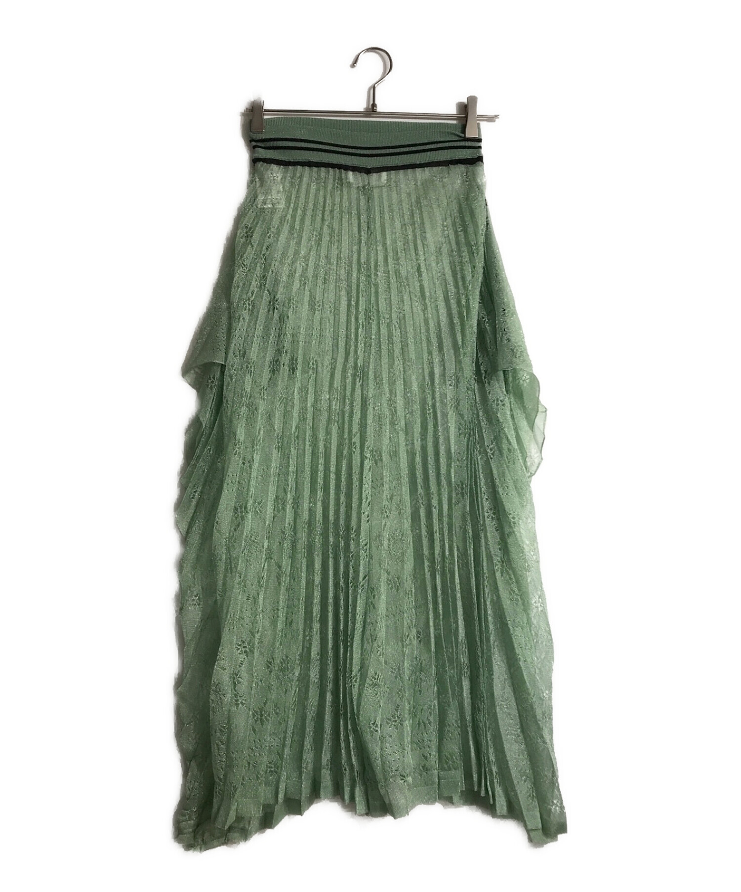 Mame Kurogouchi (マメクロゴウチ) ラッピングニットスカート グリーン サイズ:3