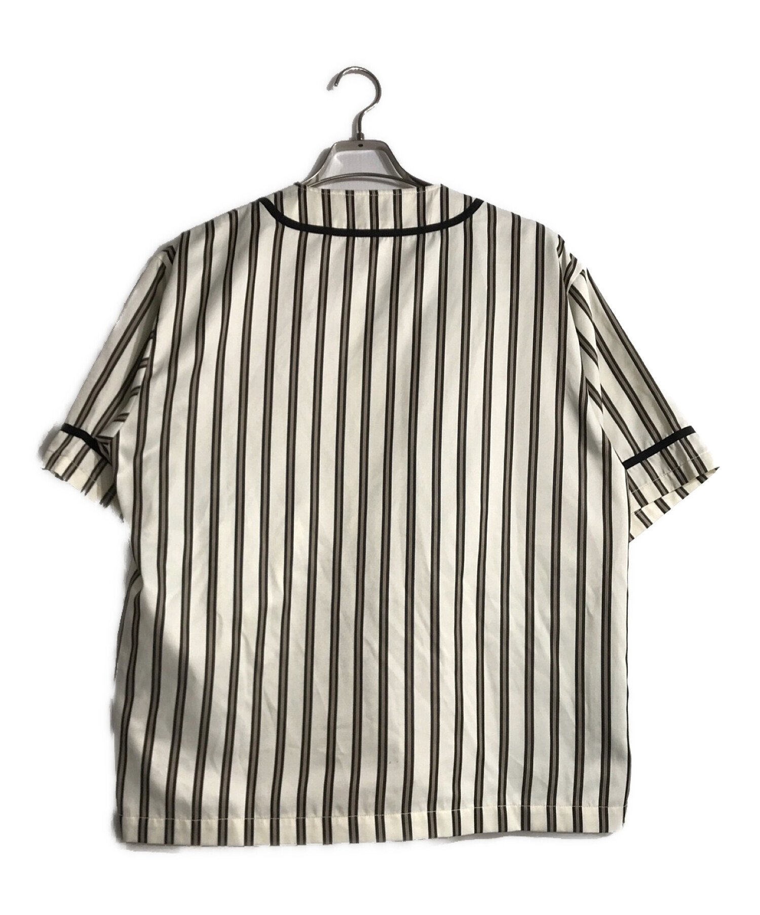 Schott (ショット) ベースボールシャツ ホワイト×ブラック サイズ:M