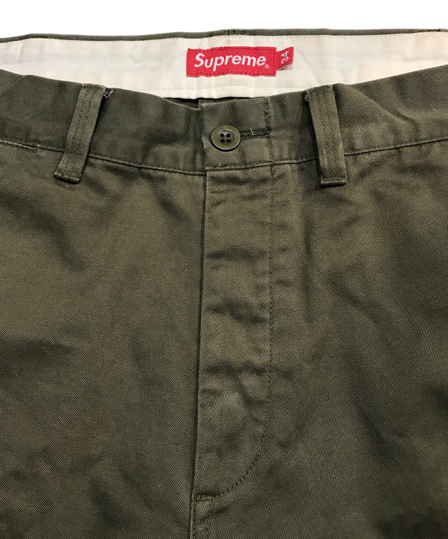 中古・古着通販】SUPREME (シュプリーム) チノパン カーキ サイズ:34 