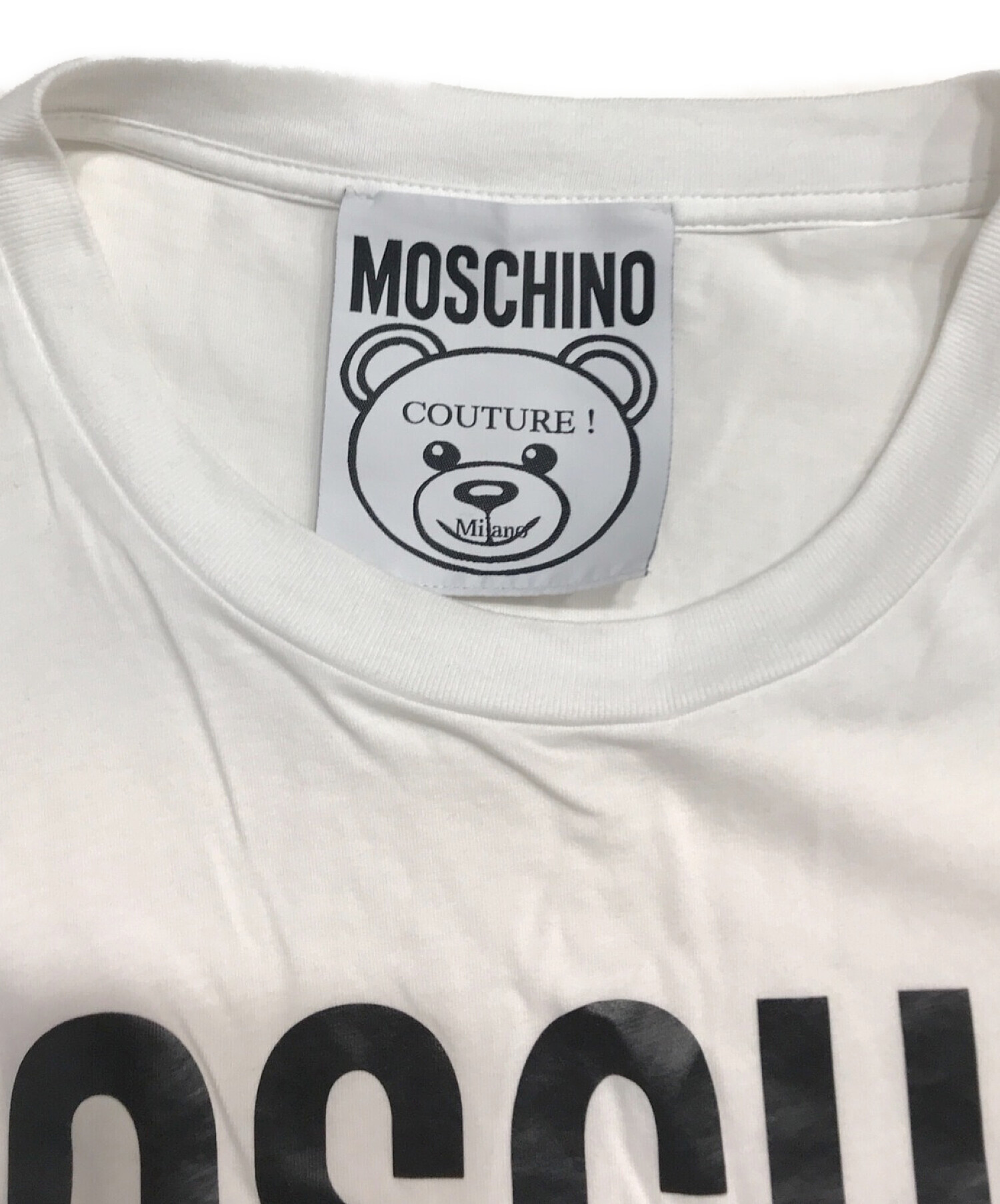 中古・古着通販】MOSCHINO (モスキーノ) ロゴテディベアItalyTシャツ ホワイト サイズ:S｜ブランド・古着通販  トレファク公式【TREFAC FASHION】スマホサイト