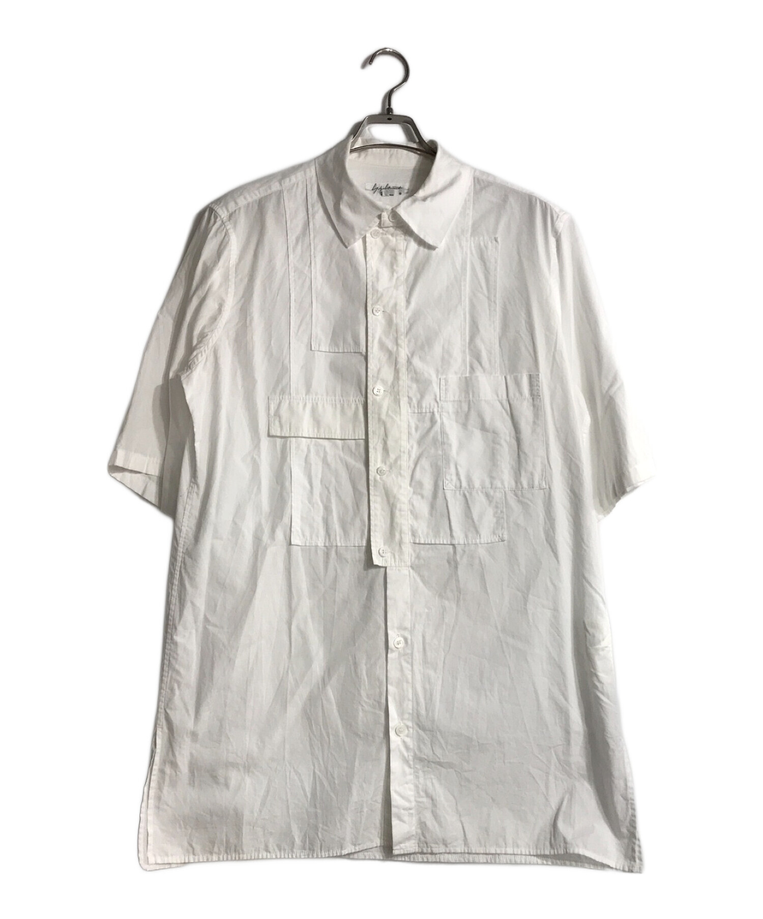 Yohji Yamamoto pour homme (ヨウジヤマモト プールオム) ブロードパッチワークシャツ ホワイト サイズ:2