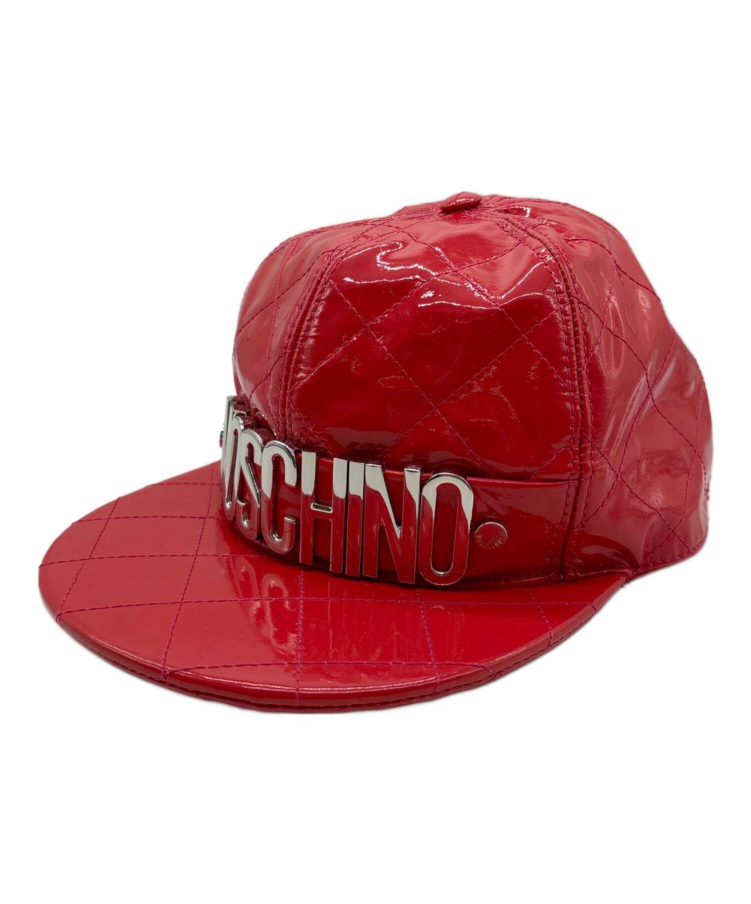 中古・古着通販】MOSCHINO (モスキーノ) パテントレザーキャップ レッド サイズ:L｜ブランド・古着通販 トレファク公式【TREFAC  FASHION】スマホサイト