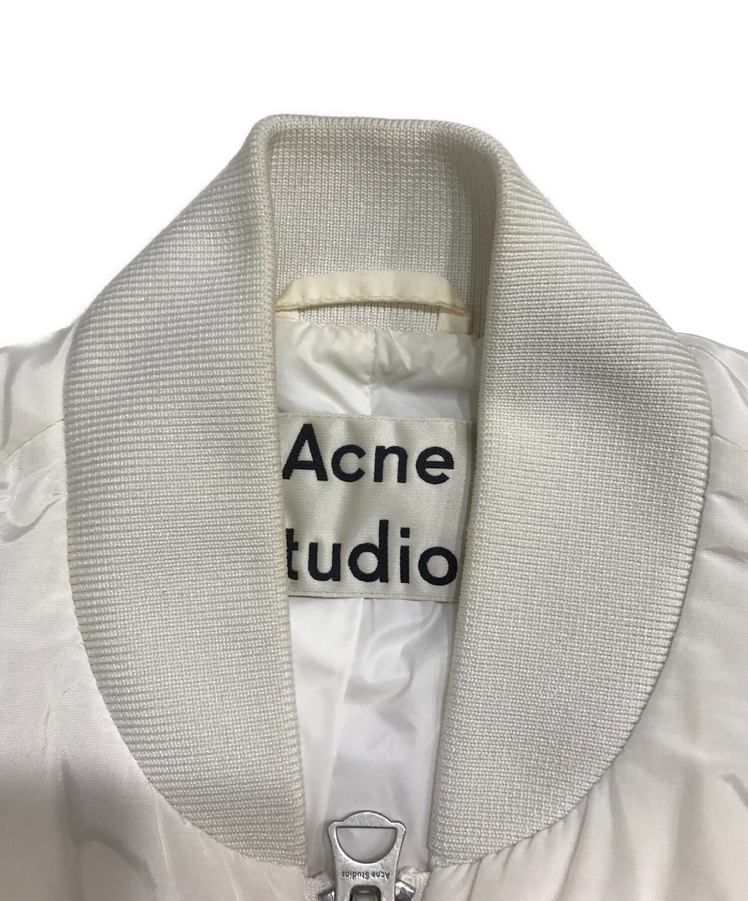 中古・古着通販】ACNE STUDIOS (アクネ ストゥディオス) ジップブルゾン ホワイト サイズ:34｜ブランド・古着通販  トレファク公式【TREFAC FASHION】スマホサイト