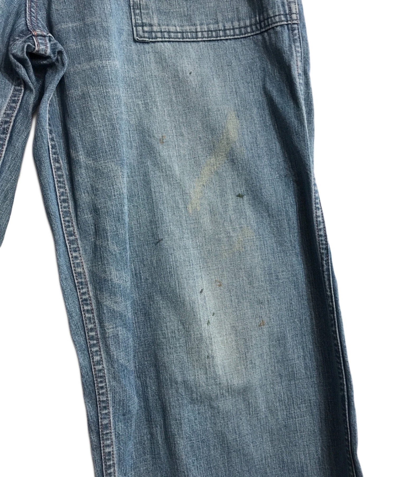 □【2021/定価4.9万】チマラ chimala *DENIM PAINTER PANTS  デニムペインターパンツ*32ジーンズジーパン綿インディゴブルー0622【12F22】 - レディースファッション