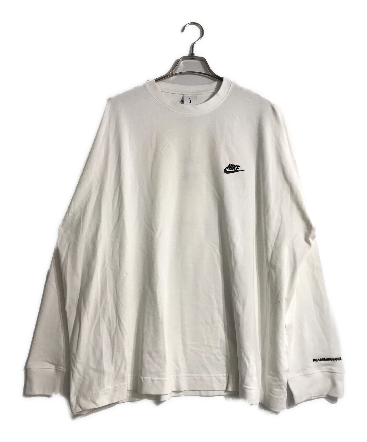 NIKE (ナイキ) PEACEMINUSONE (ピースマイナスワン) LS T-Shirt White/デイジープリントロングスリーブカットソー  ホワイト サイズ:M