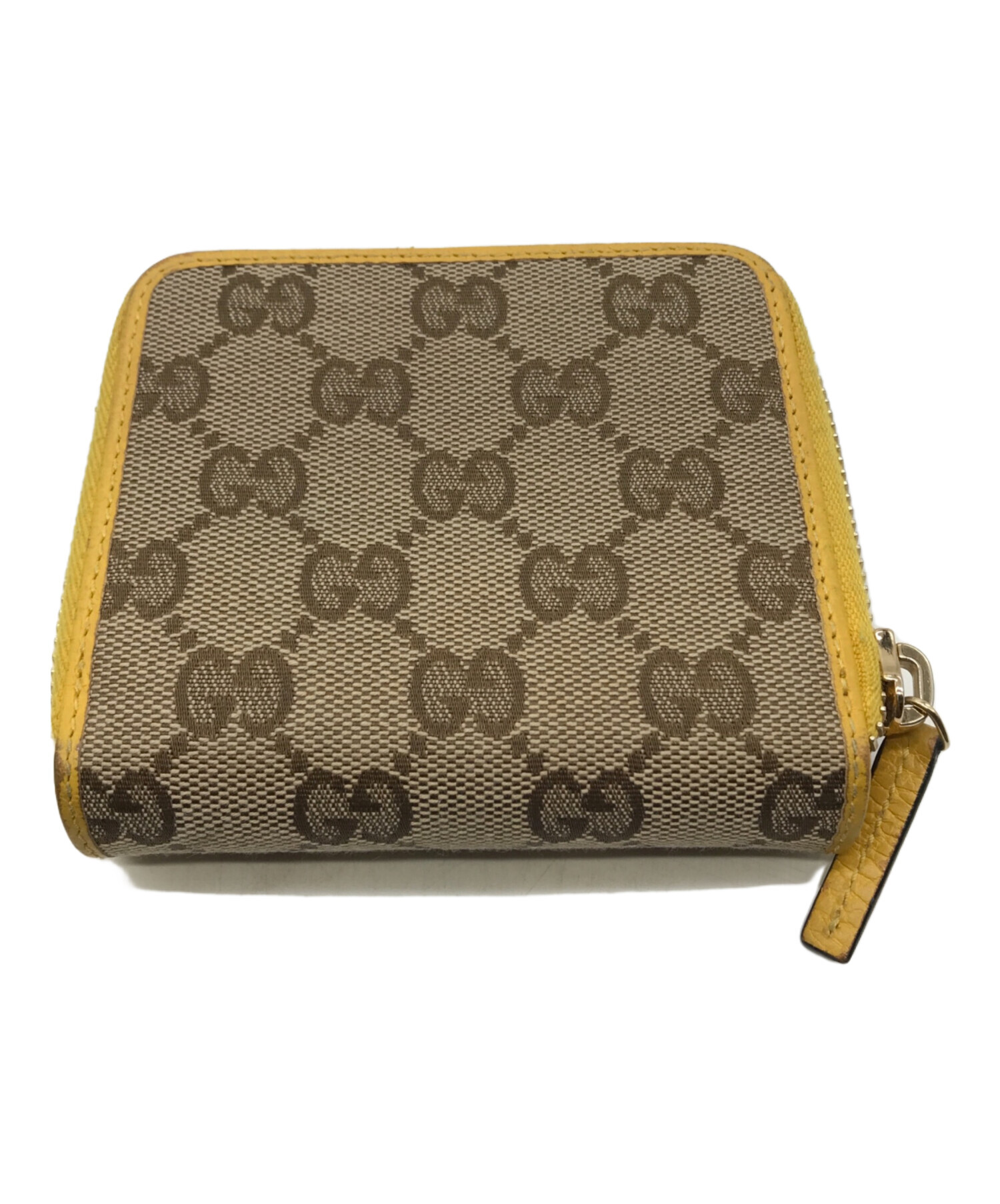 中古・古着通販】GUCCI (グッチ) GG キャンバス レザー/2つ折り財布 ブラウン×イエロー｜ブランド・古着通販 トレファク公式【TREFAC  FASHION】スマホサイト