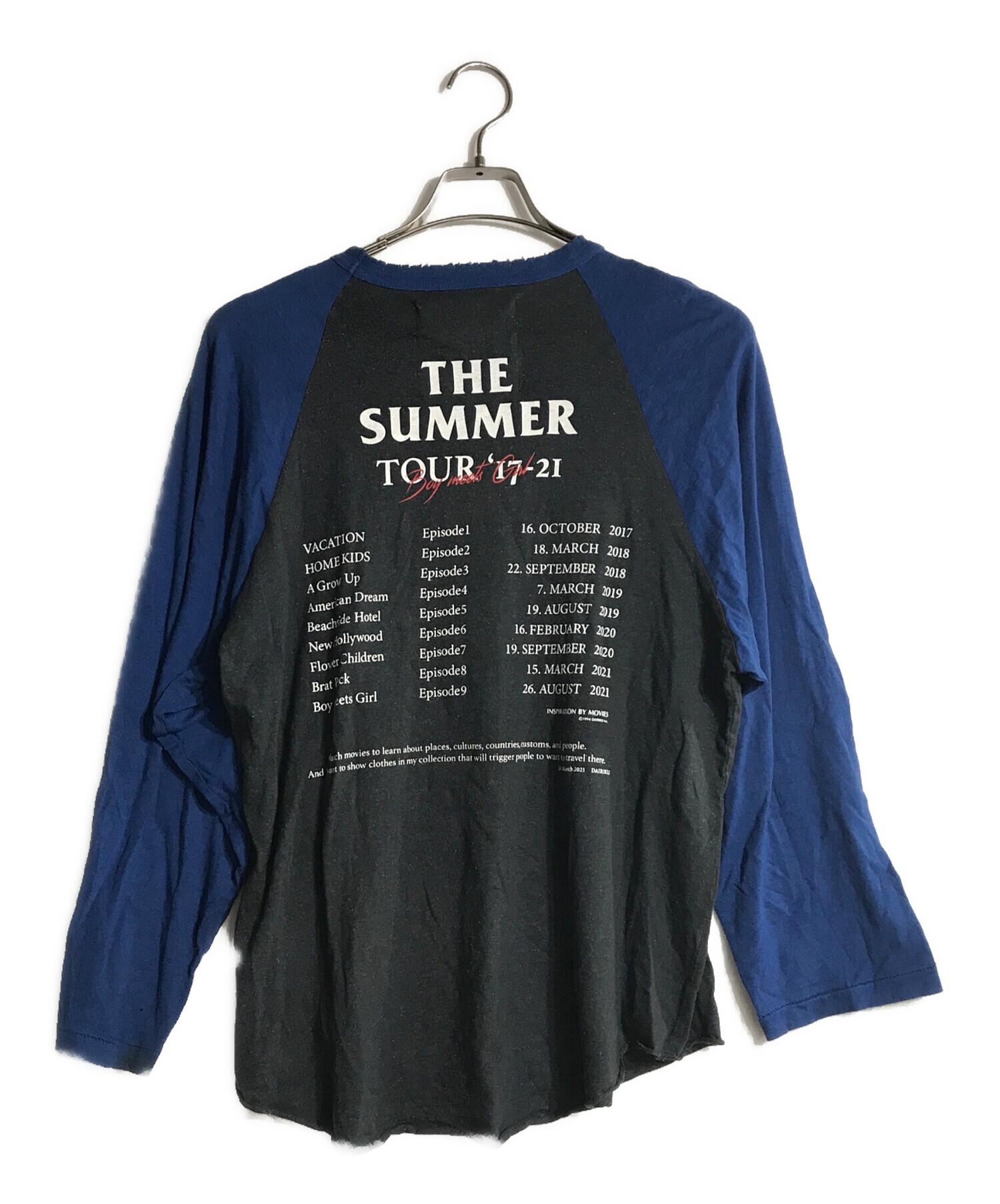 中古・古着通販】DAIRIKU (ダイリク) The Summer Tour Raglan Tee/ラグランTシャツ ブルー×ブラック  サイズ:S｜ブランド・古着通販 トレファク公式【TREFAC FASHION】スマホサイト