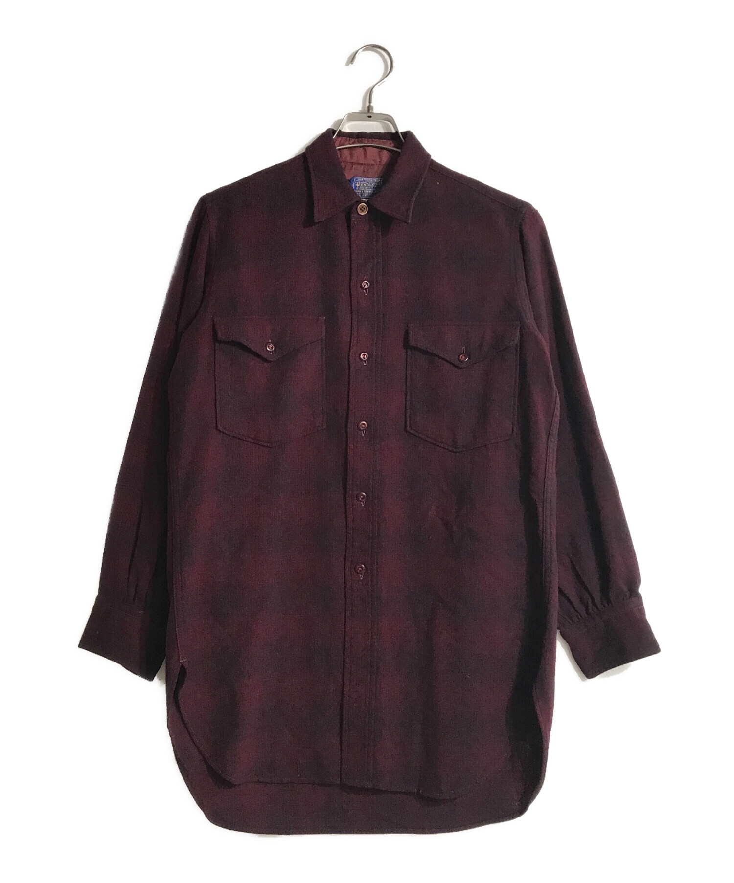 中古・古着通販】PENDLETON (ペンドルトン) 50's オンブレウールチェックシャツ レッド サイズ:14 1/2｜ブランド・古着通販  トレファク公式【TREFAC FASHION】スマホサイト