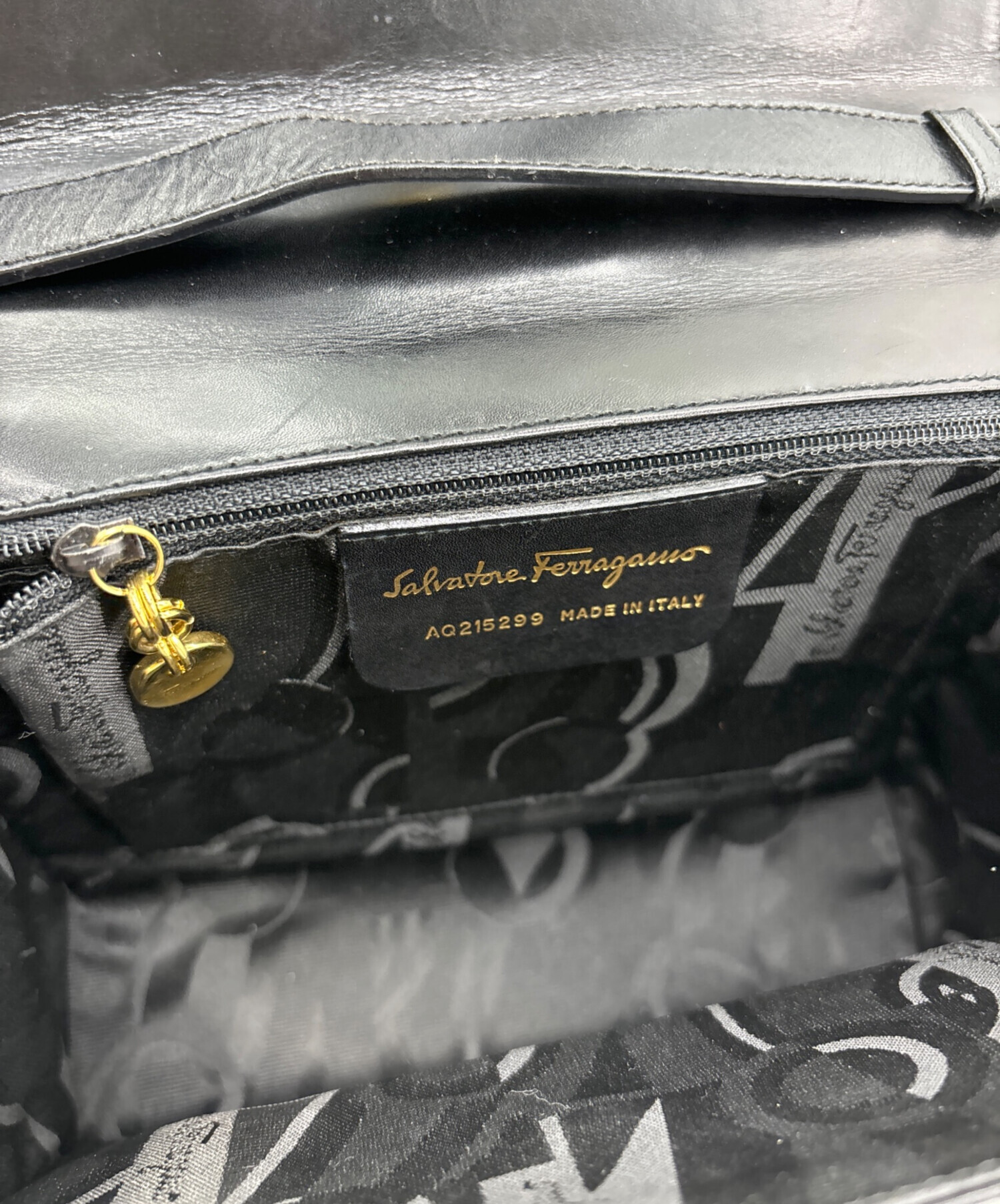 中古】サルヴァトーレフェラガモ Salvatore Ferragamo はかない ヴァラ リボン ショルダーバッグ トート メタリック  E0807006105 レディース 【ベクトル 古着】