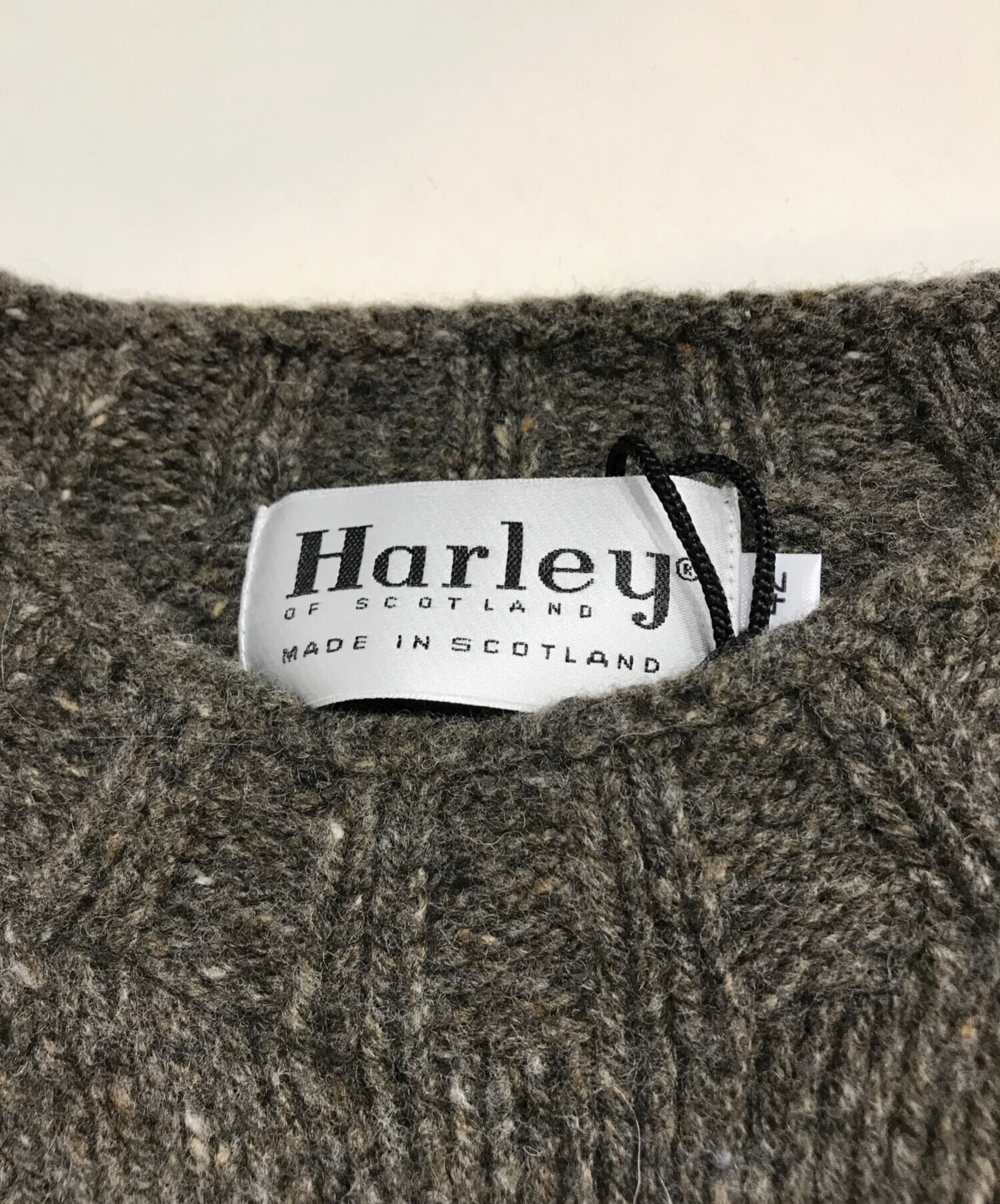 中古・古着通販】HARLEY OF SCOTLAND (ハーレーオブスコットランド) メランジニット ブラウン サイズ:42 未使用品｜ブランド・古着通販  トレファク公式【TREFAC FASHION】スマホサイト