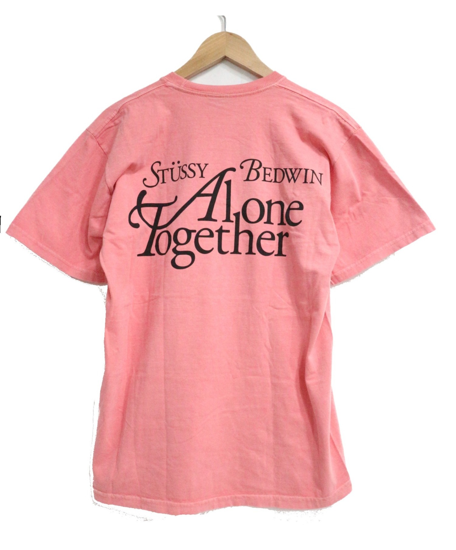 stussy × Bedwin (ステューシー×ベドウィン) ロゴTシャツ ピンク サイズ:SIZE M 未使用品