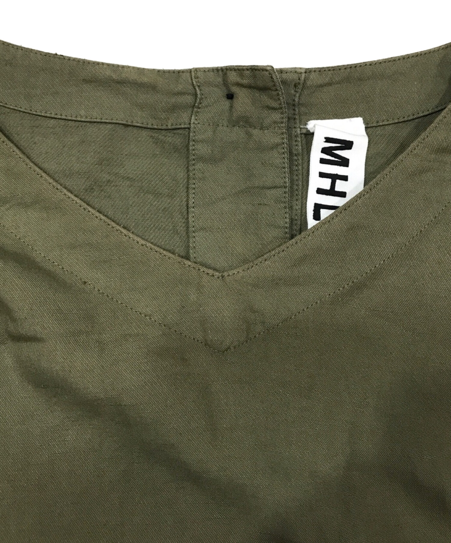 アイボリー×レッド （新品未使用タグ付）MHL. DRY COTTON LINEN M