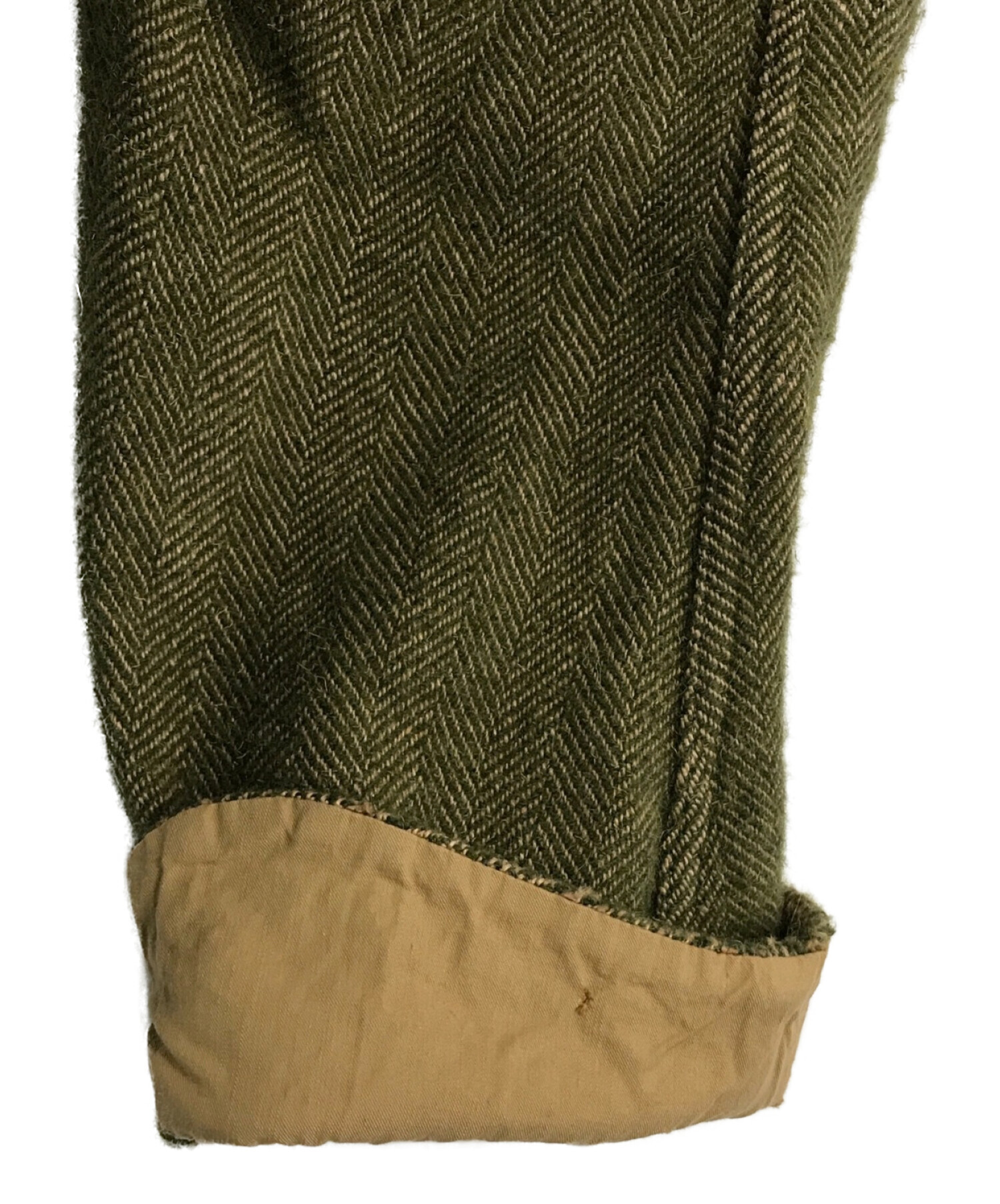 KAPITAL (キャピタル) 加工ヘリンボーンファーマーズジャケット グリーン サイズ:SIZE 3