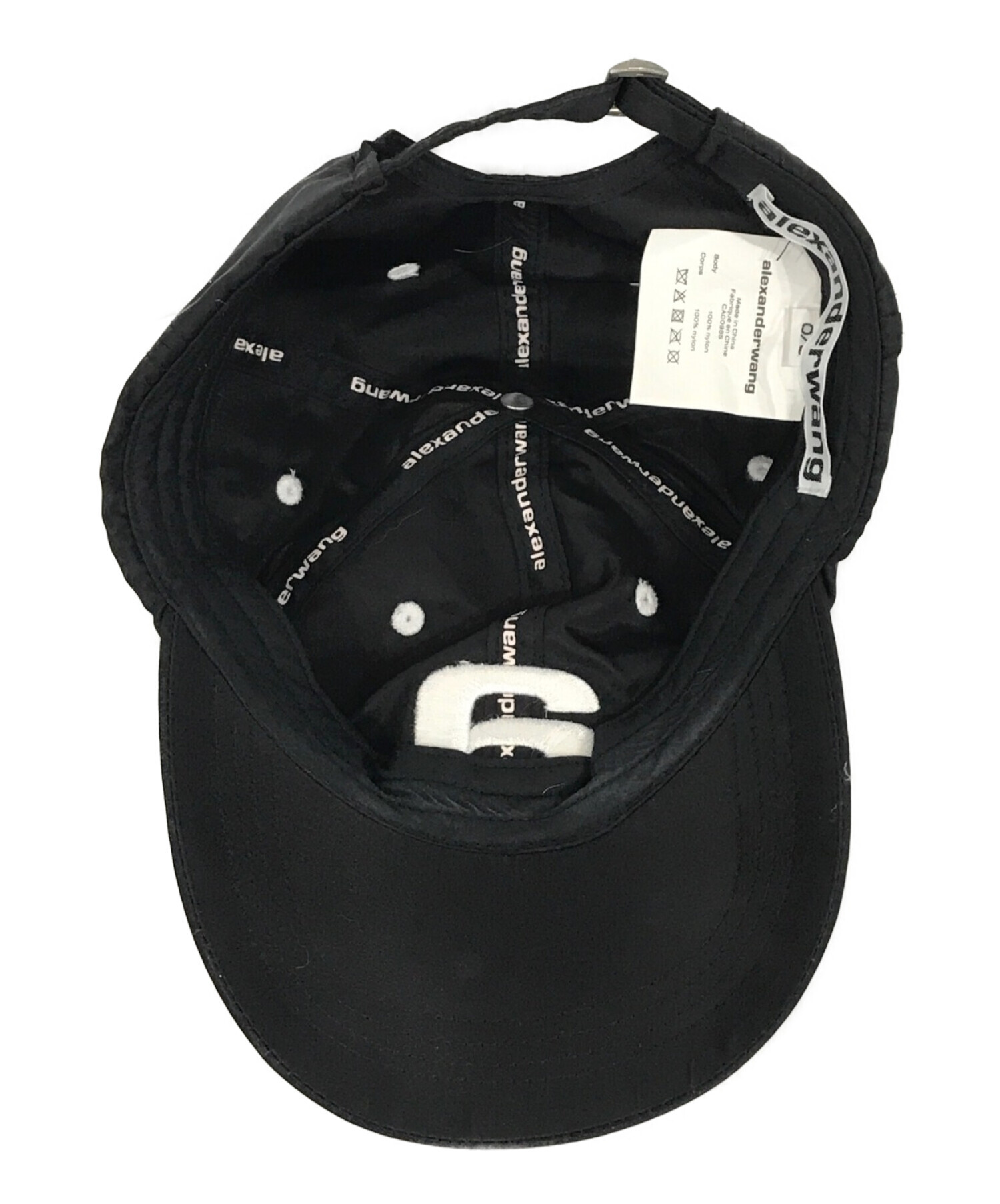 ALEXANDER WANG (アレキサンダーワン) NYLON BASEBALL CAP ブラック サイズ:SIZE　S