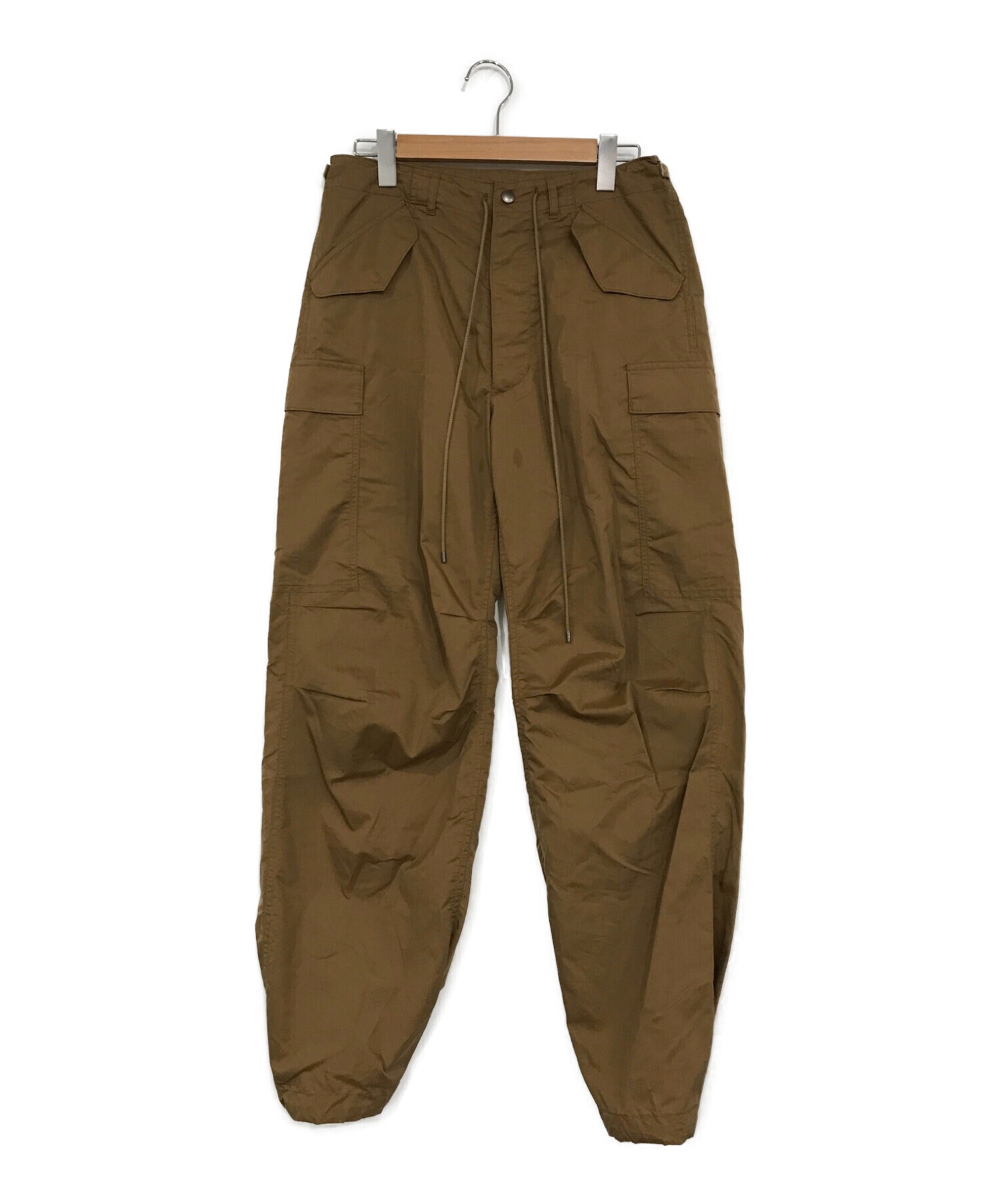 AURALEE (オーラリー) LIGHT FINX POLYESTER FATIGUE PANTS ブラウン サイズ:3