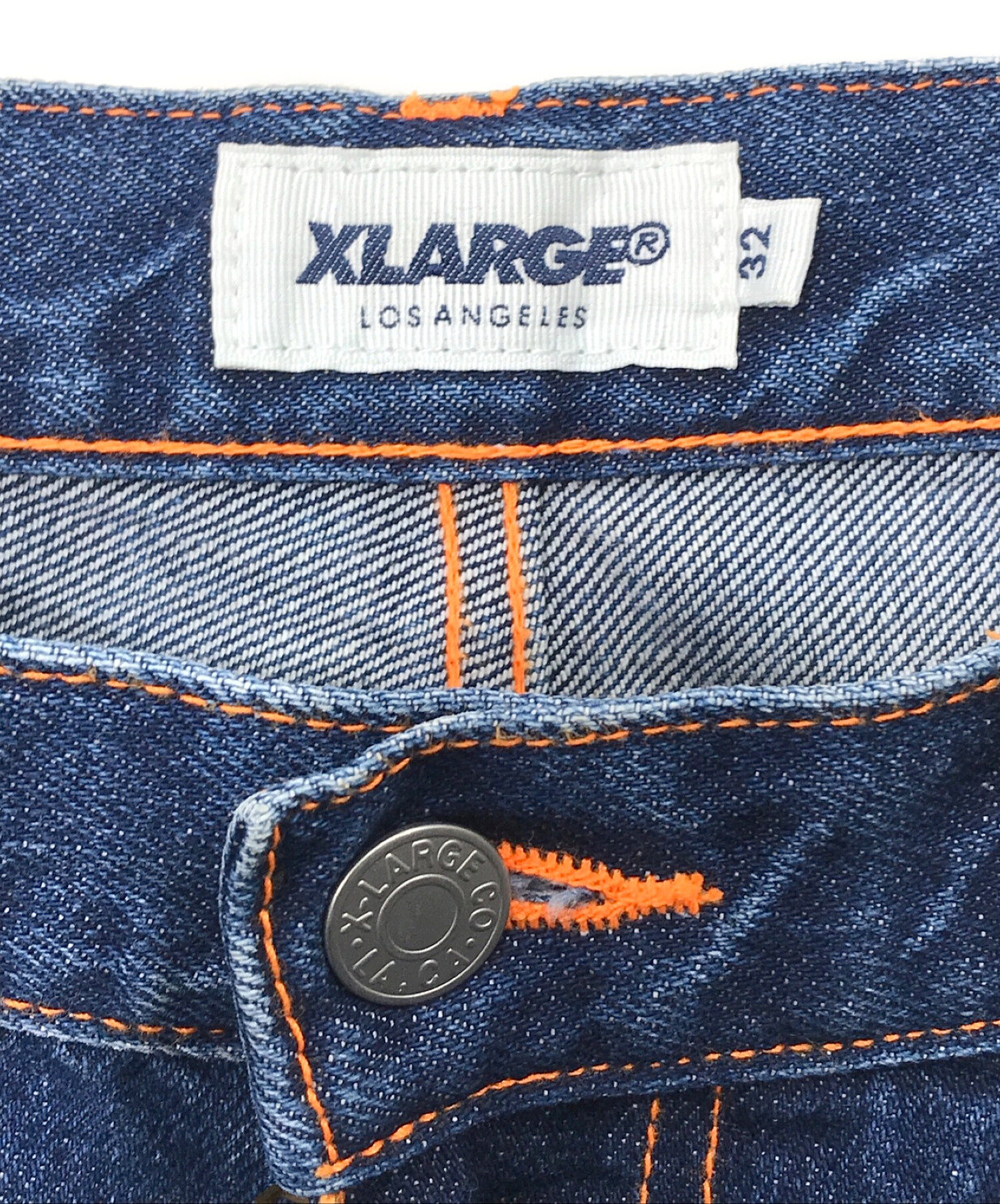 X-LARGE (エクストララージ) デニムパンツ インディゴ サイズ:SIZE　32