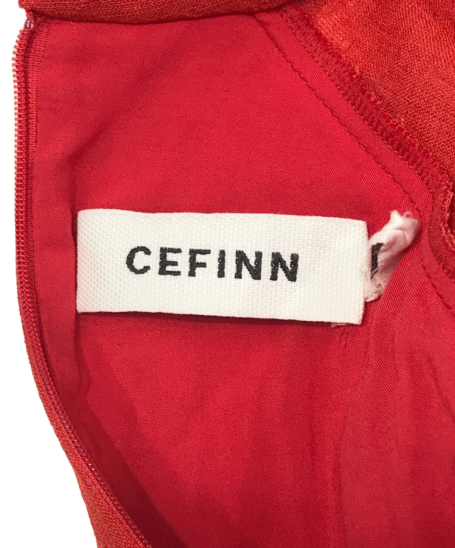 CEFINN (セフィン) ブラウスワンピース レッド サイズ:38