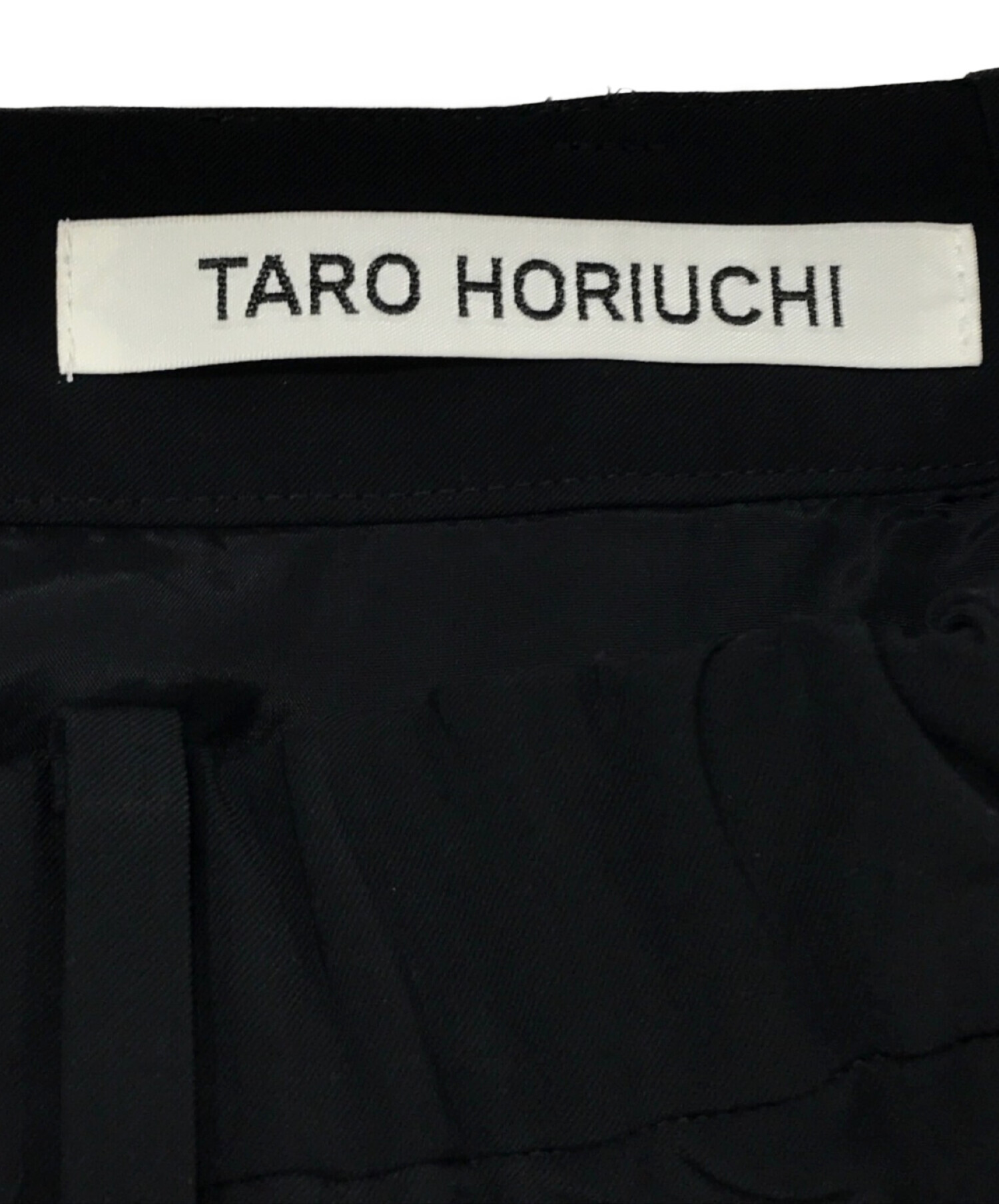 TARO HORIUCHI (タロウホリウチ) サイドラインマキシワイドパンツ ブラック サイズ:SIZE　1