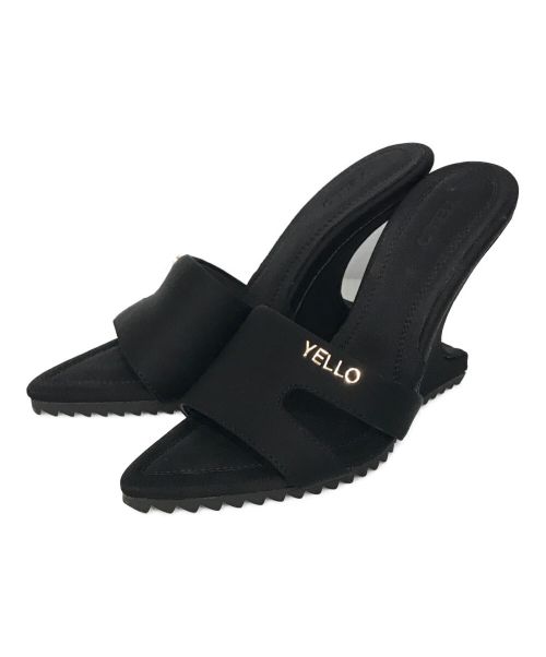 中古・古着通販】YELLO (イエロー) DEFORMED WEDGE SANDALS ブラック