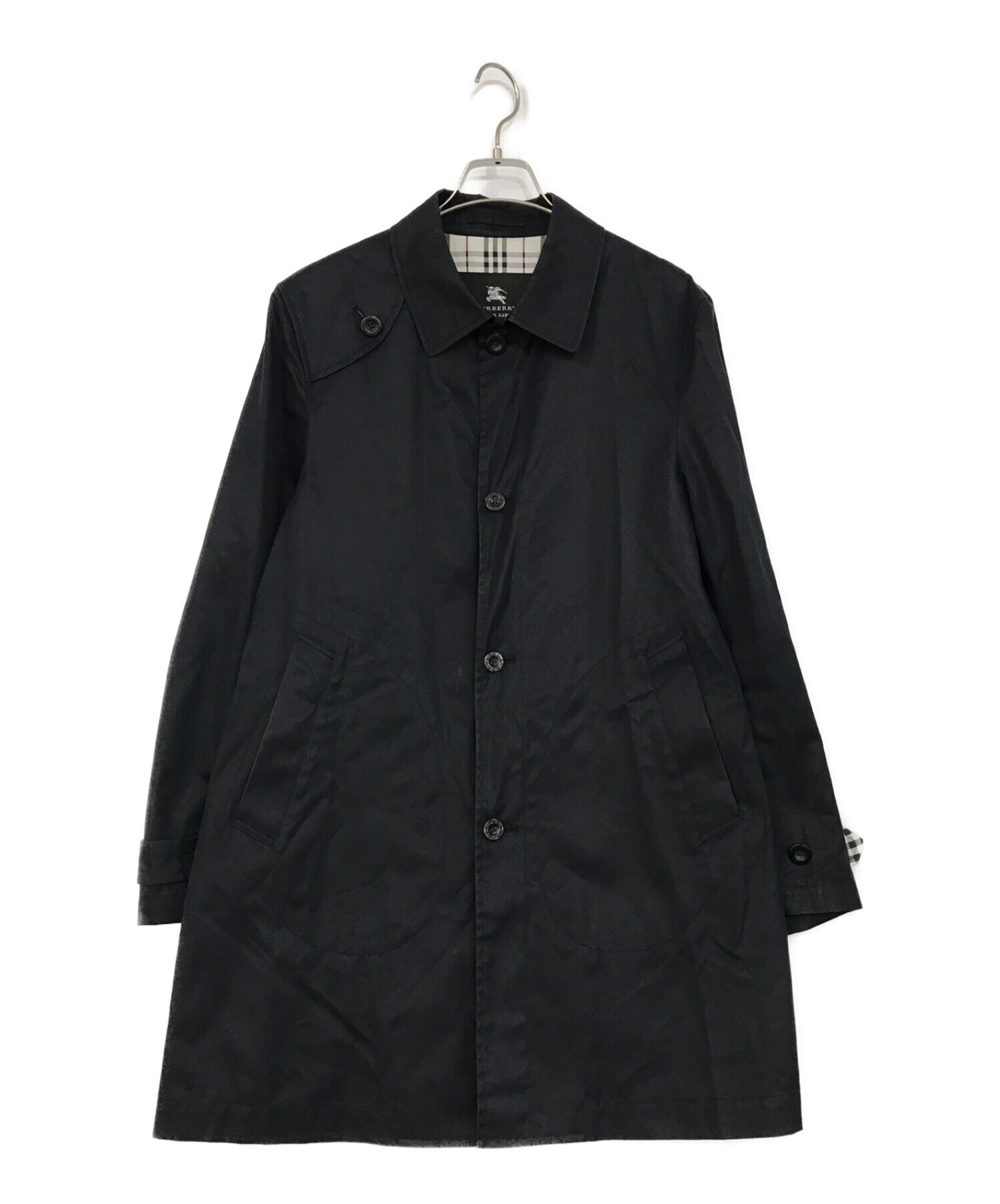 BURBERRY BLACK LABEL (バーバリーブラックレーベル) ステンカラーコート ネイビー サイズ:SIZE　M