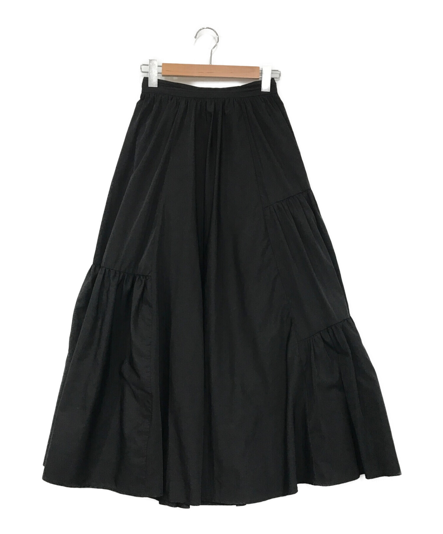 中古・古着通販】JEANASIS× eL Asymmetry (ジーナシス × エル) gather long skirt ブラック サイズ:SIZE  F｜ブランド・古着通販 トレファク公式【TREFAC FASHION】スマホサイト