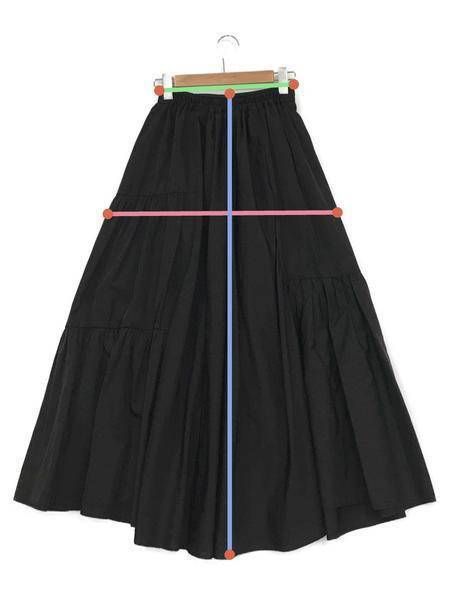 【中古・古着通販】JEANASIS× eL Asymmetry (ジーナシス × エル) gather long skirt ブラック  サイズ:SIZE F｜ブランド・古着通販 トレファク公式【TREFAC FASHION】スマホサイト